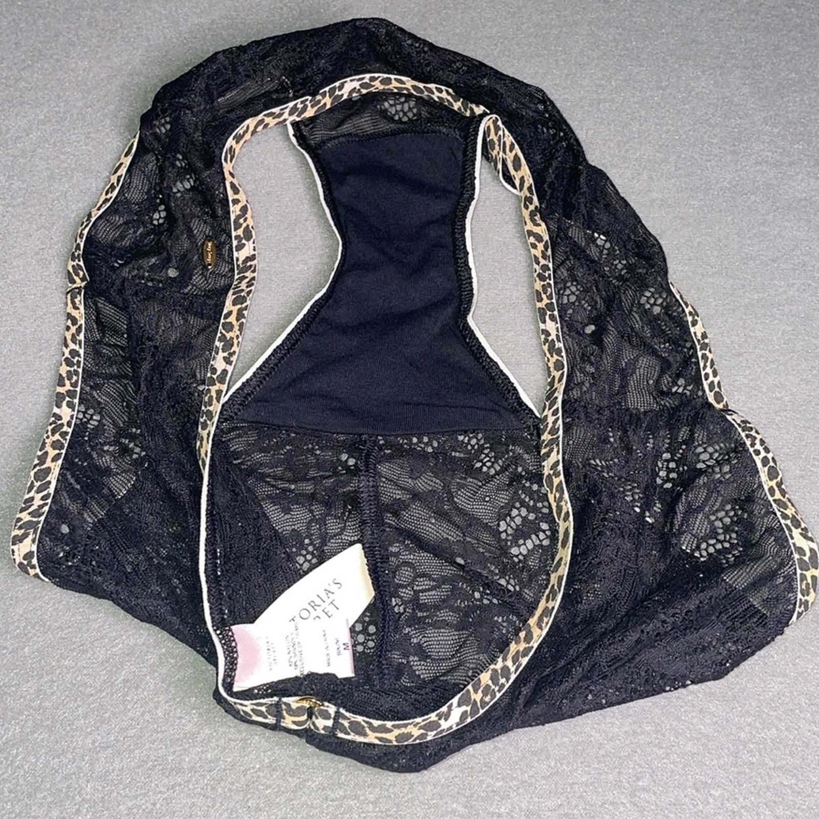 Victoria's Secret Victoria’s Secret Very Sexy Lace Panty Leopard Trim Panties Size ONE SIZE - 12 Thumbnail