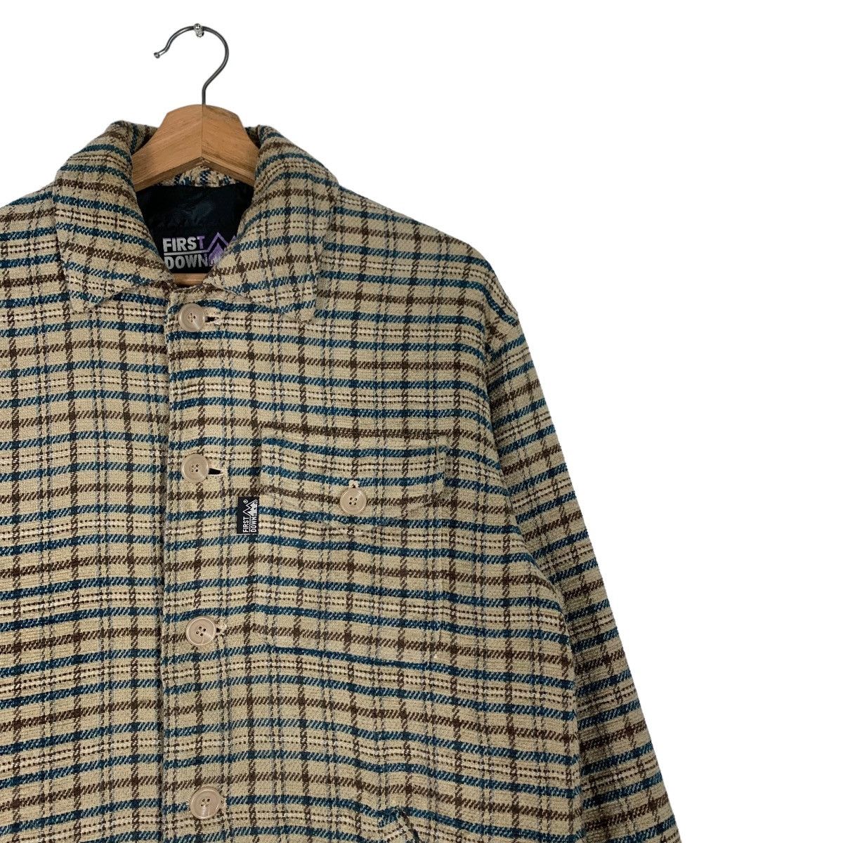 Japanese Brand FIRST DOWN Small Checked Casual Flannel Jacket #0905-C40 Size US M / EU 48-50 / 2 - 4 Thumbnail