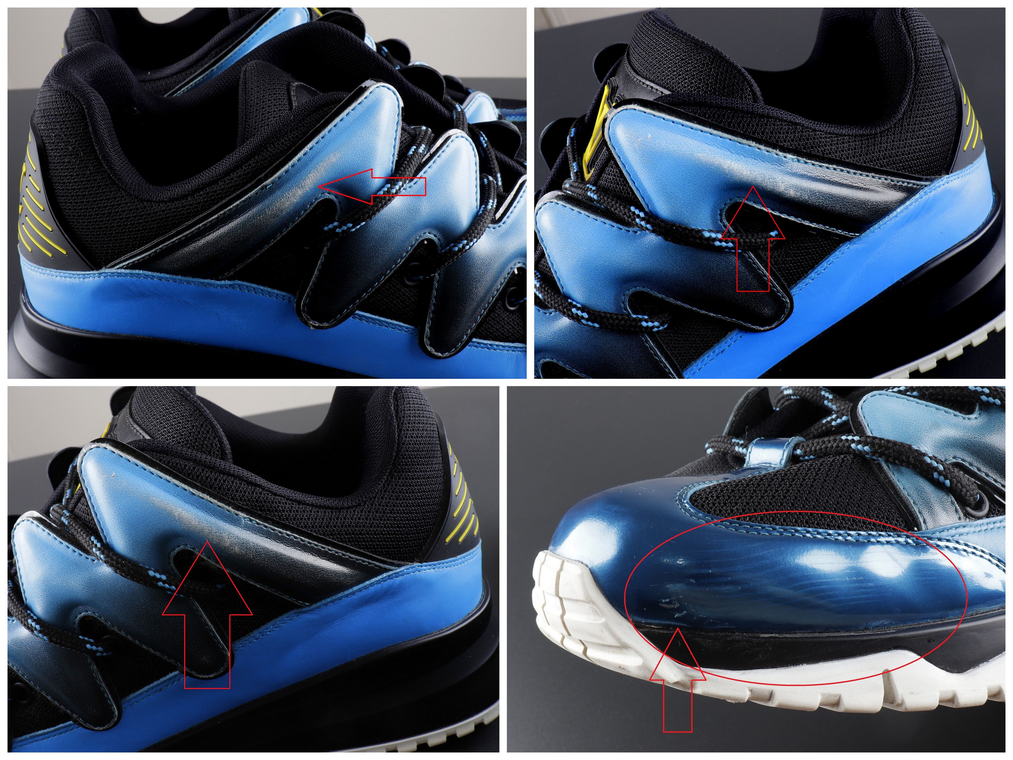 Louis Vuitton Louis Vuitton Calfskin Zig Zag Black Blue Sneakers Size US 11 / EU 44 - 18 Thumbnail