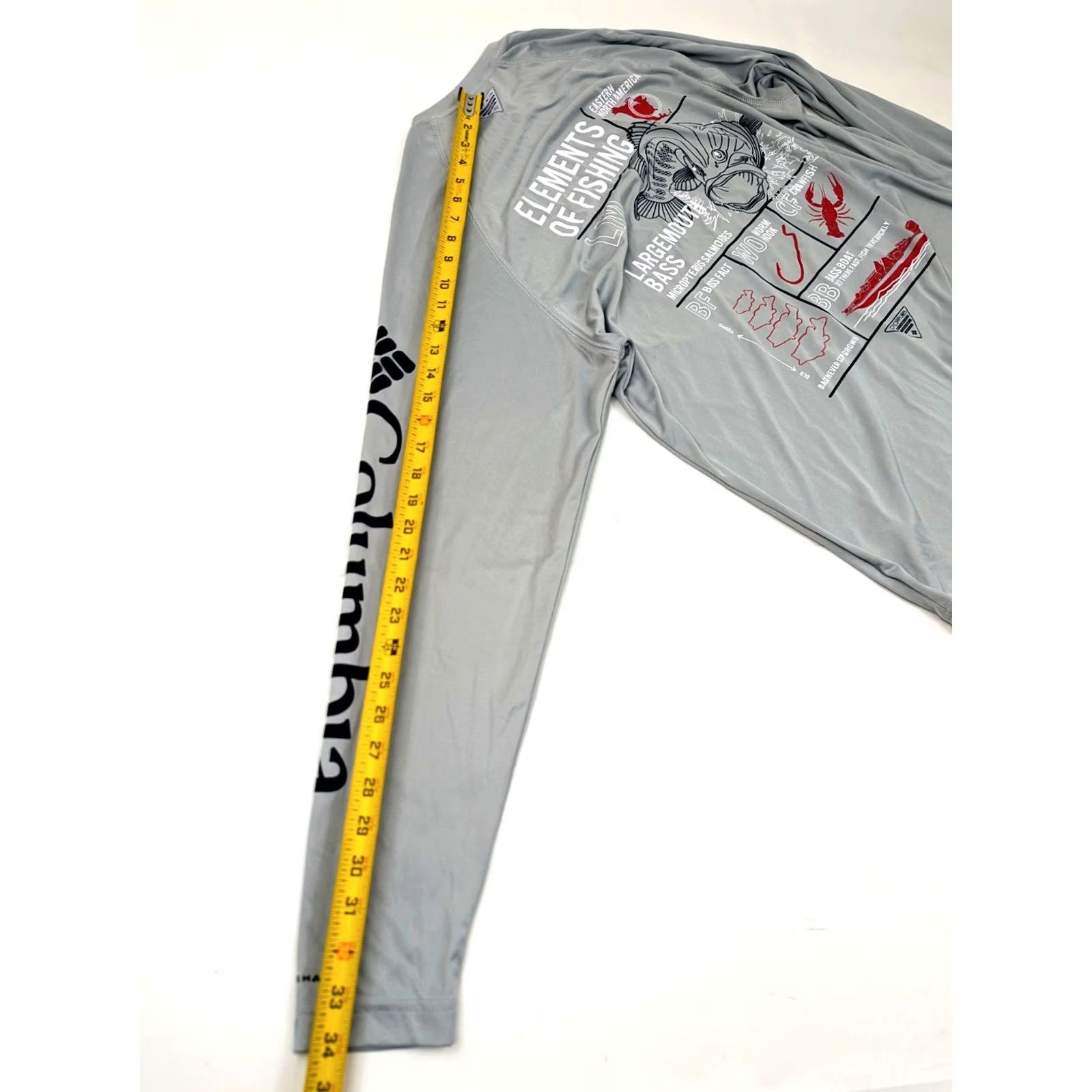Vintage Columbia PFG Performance Fishing Shirt Men M Short Sleeve Gray Largemouth Bass America FISH Theme Size US M / EU 48-50 / 2 - 5 Thumbnail