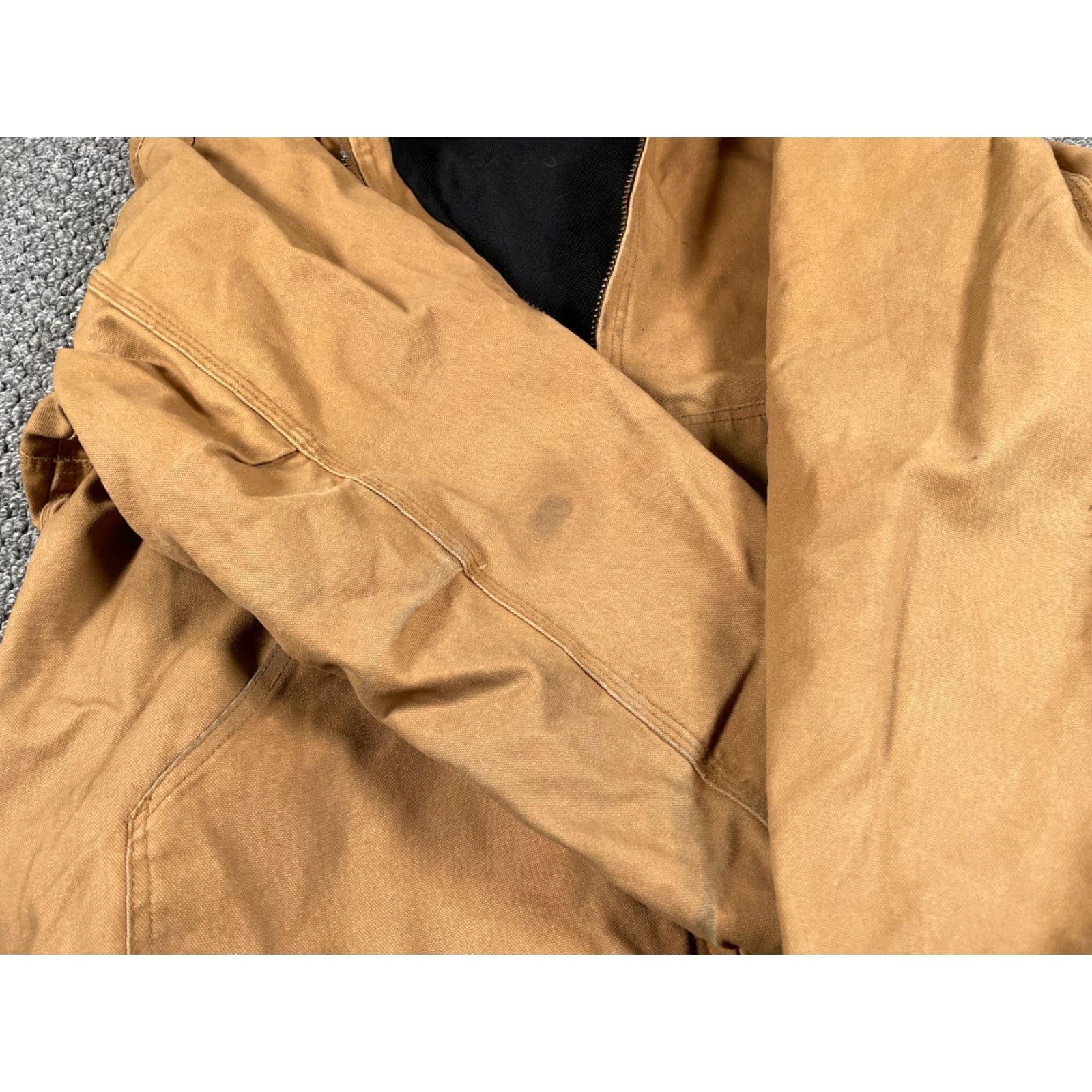 Thrasher Craftsman Jacket Adult 2XL Brown Duck Canvas Hooded Lined Workwear Thrashed Size US XXL / EU 58 / 5 - 6 Thumbnail