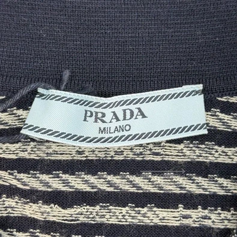 Prada Prada Dark blue full logo sheep wool polo knitted short sl Size XS / US 0-2 / IT 36-38 - 5 Thumbnail