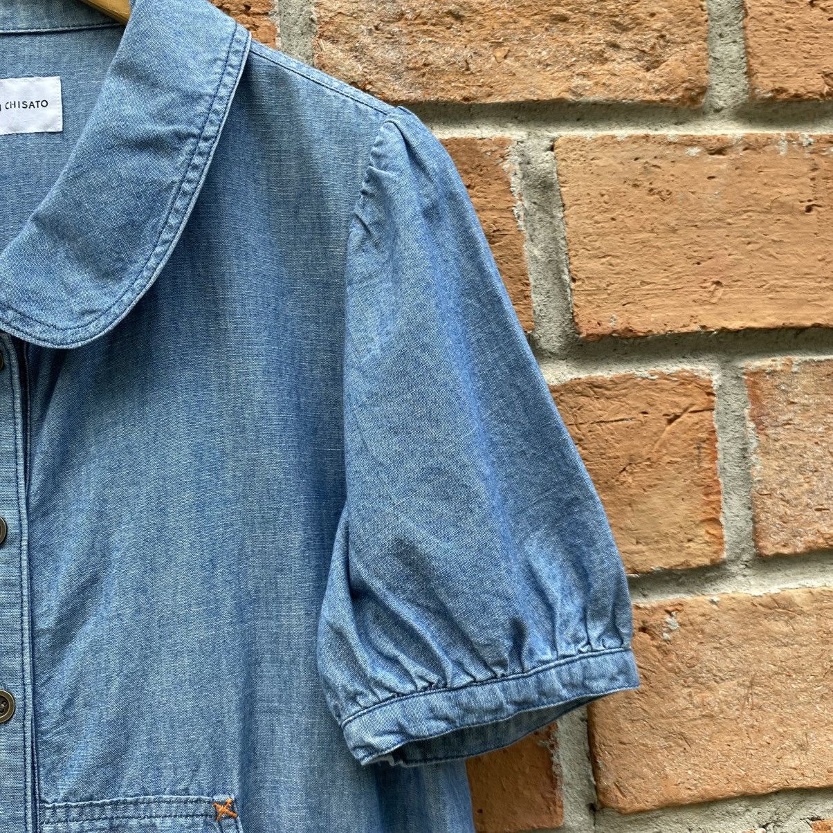 Tsumori Chisato TSUMORI CHISATO Blue Denim Romper with Peter Pan Collar Size M / US 6-8 / IT 42-44 - 7 Thumbnail