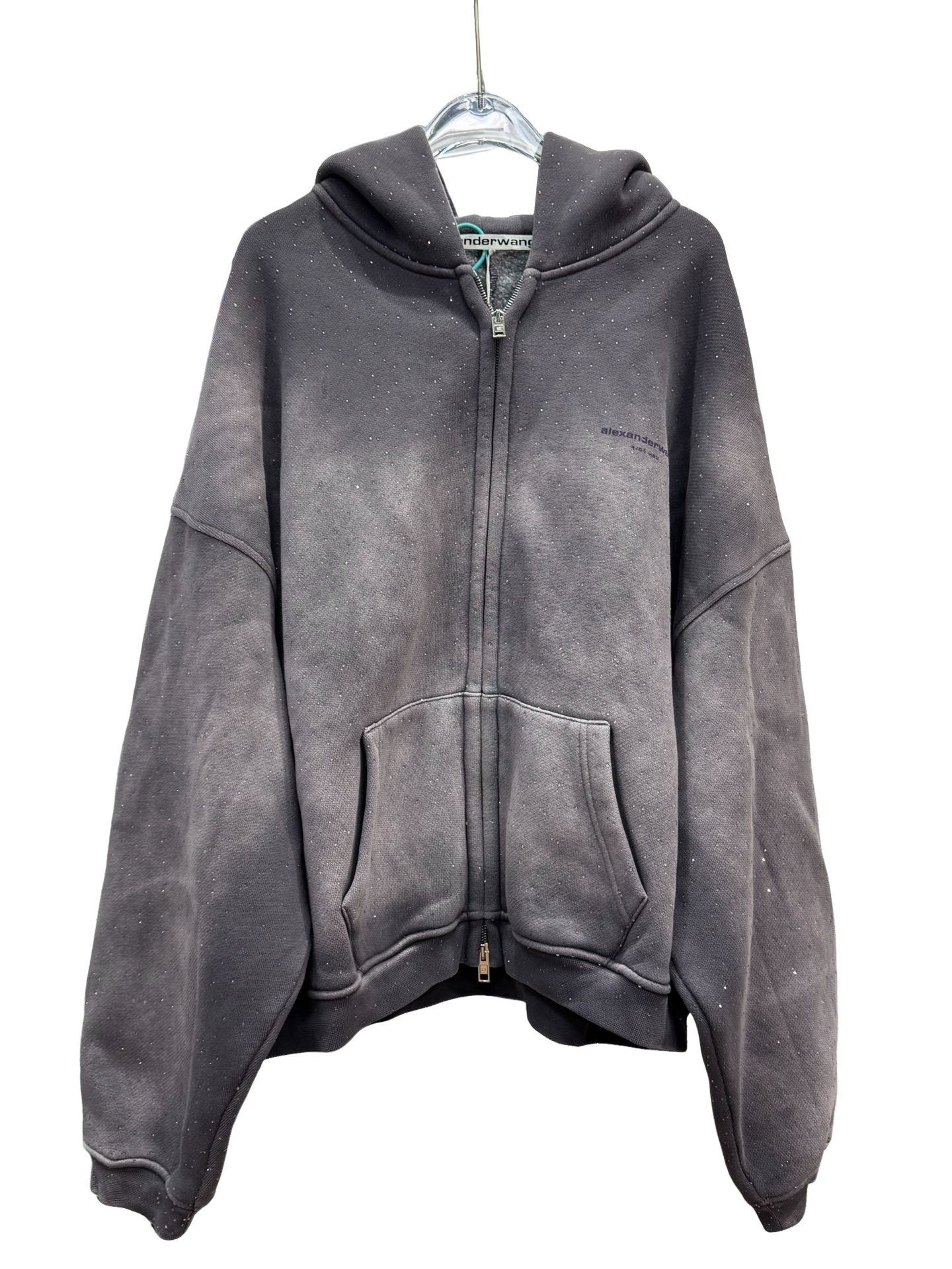 Alexander Wang Alexander Wang Crystal Embellished Zip Hoodie Size S Size US S / EU 44-46 / 1 - 1 Thumbnail