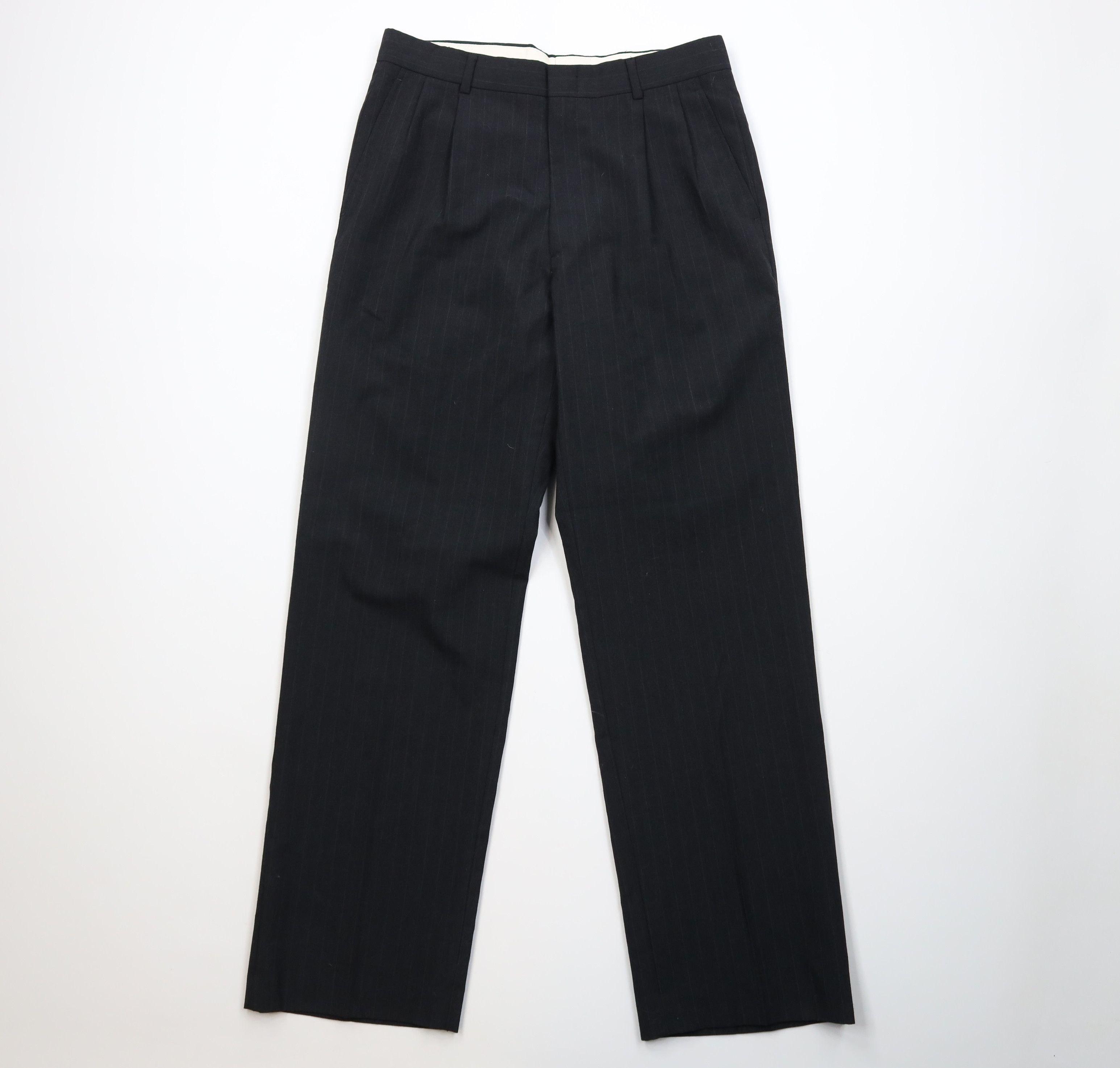 Vintage Vintage 90s Streetwear Knit Pinstriped Wide Leg Chino Pants Size US 32 / EU 48 - 1 Thumbnail