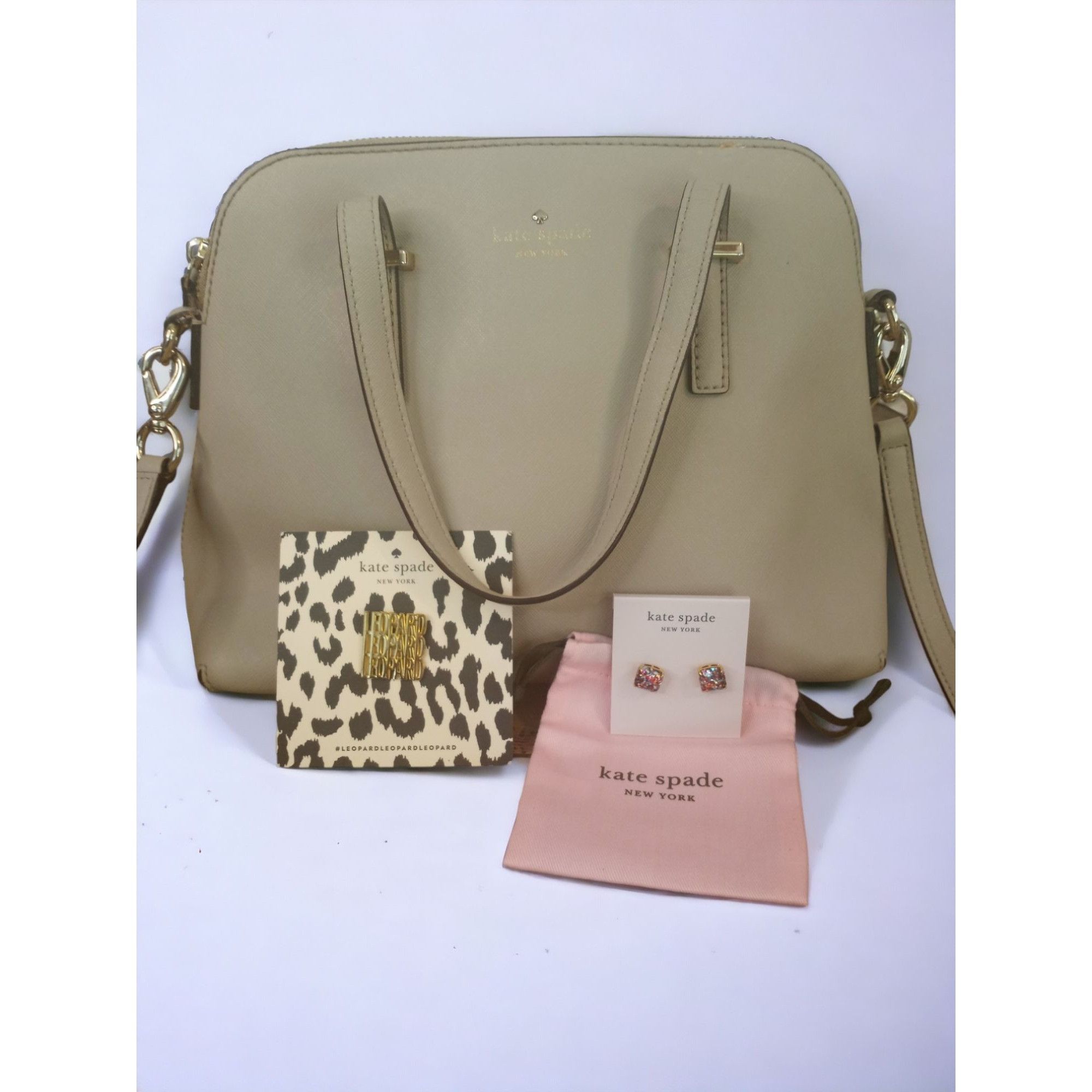 image of Kate Spade Cedar Street Maise Satchel Taupe Crossbody Bag Wi, Women's