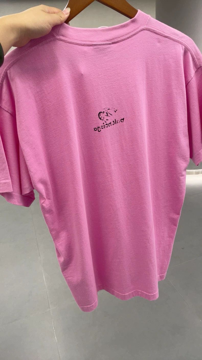 Balenciaga Balenciaga Pink Printed Short Sleeve Women's L Size Size US L / EU 52-54 / 3 - 2 Thumbnail