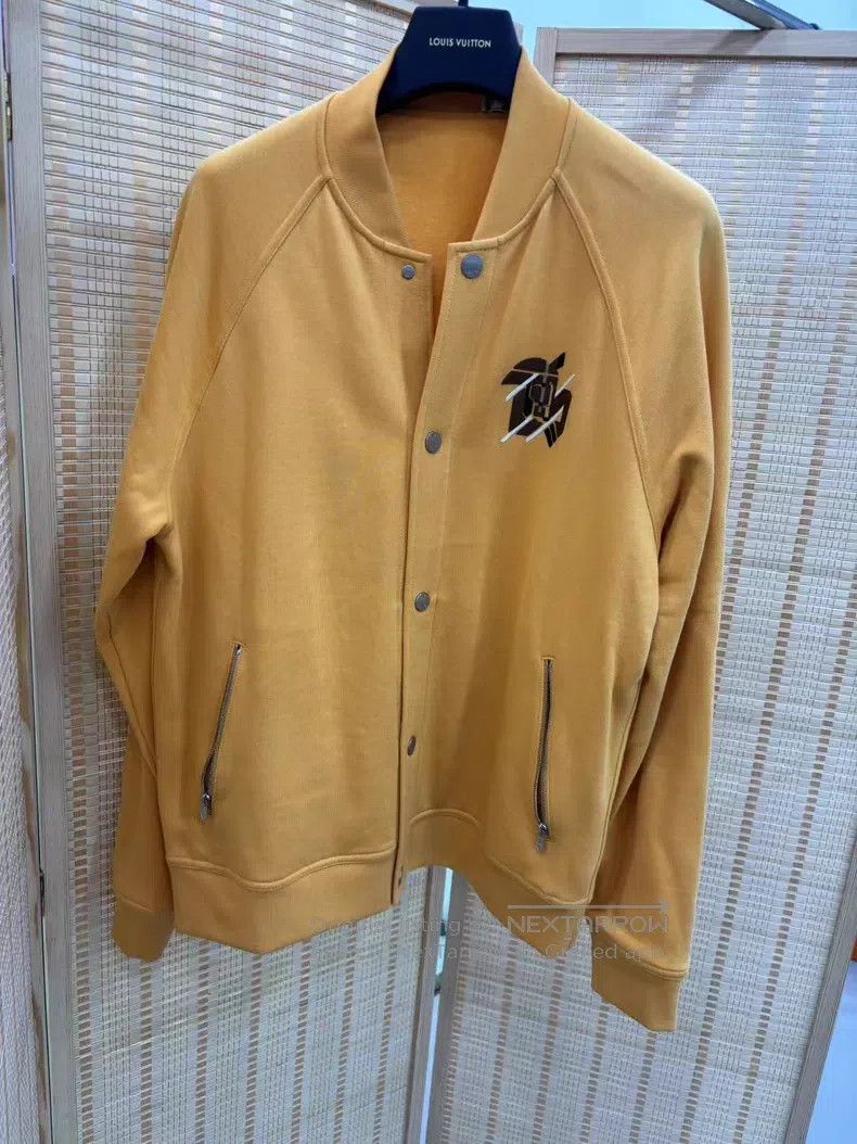 Hermes Hermes Yellow Long Sleeve Jacket Size L / US 10 / IT 46 - 1 Thumbnail