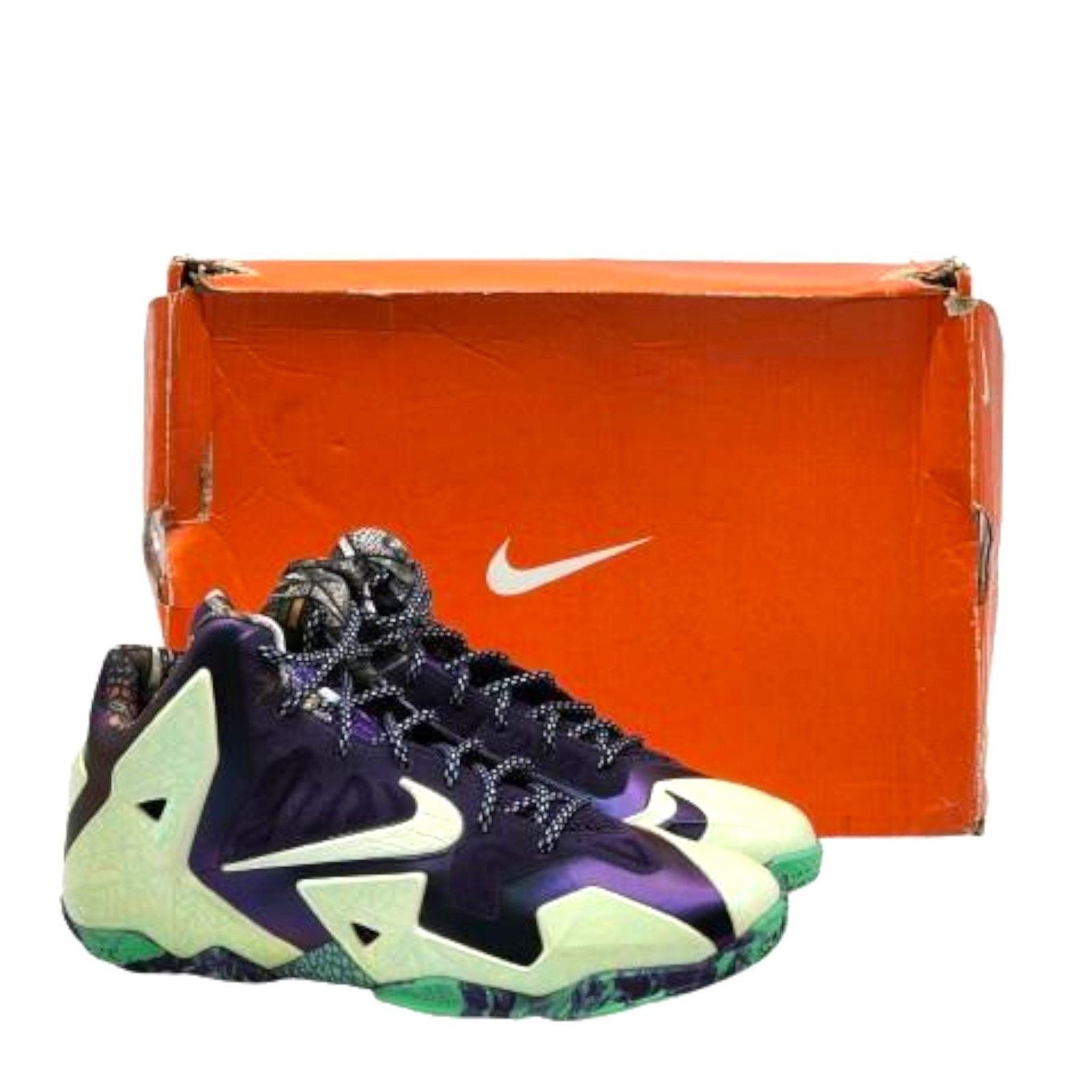 Nike LeBron 11 GS All Star 621712-701 Cashmere Green Glow US 7Y Size US 7 / IT 37 - 2 Thumbnail
