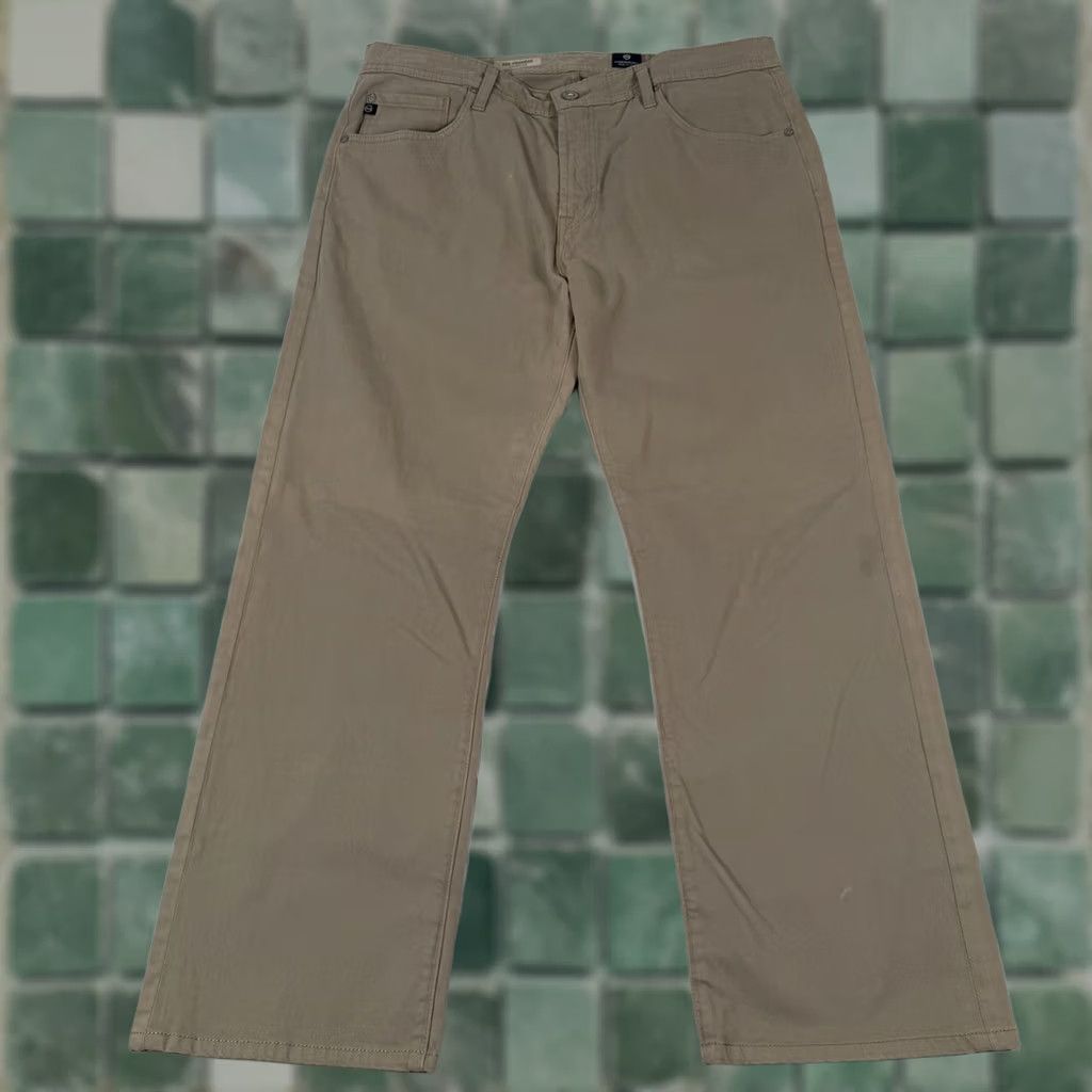 Vintage AG Adriano Goldschmied The Protégé Jeans Mens 37x28 Beige Straight Stretch USA Size US 36 / EU 52 - 1 Thumbnail