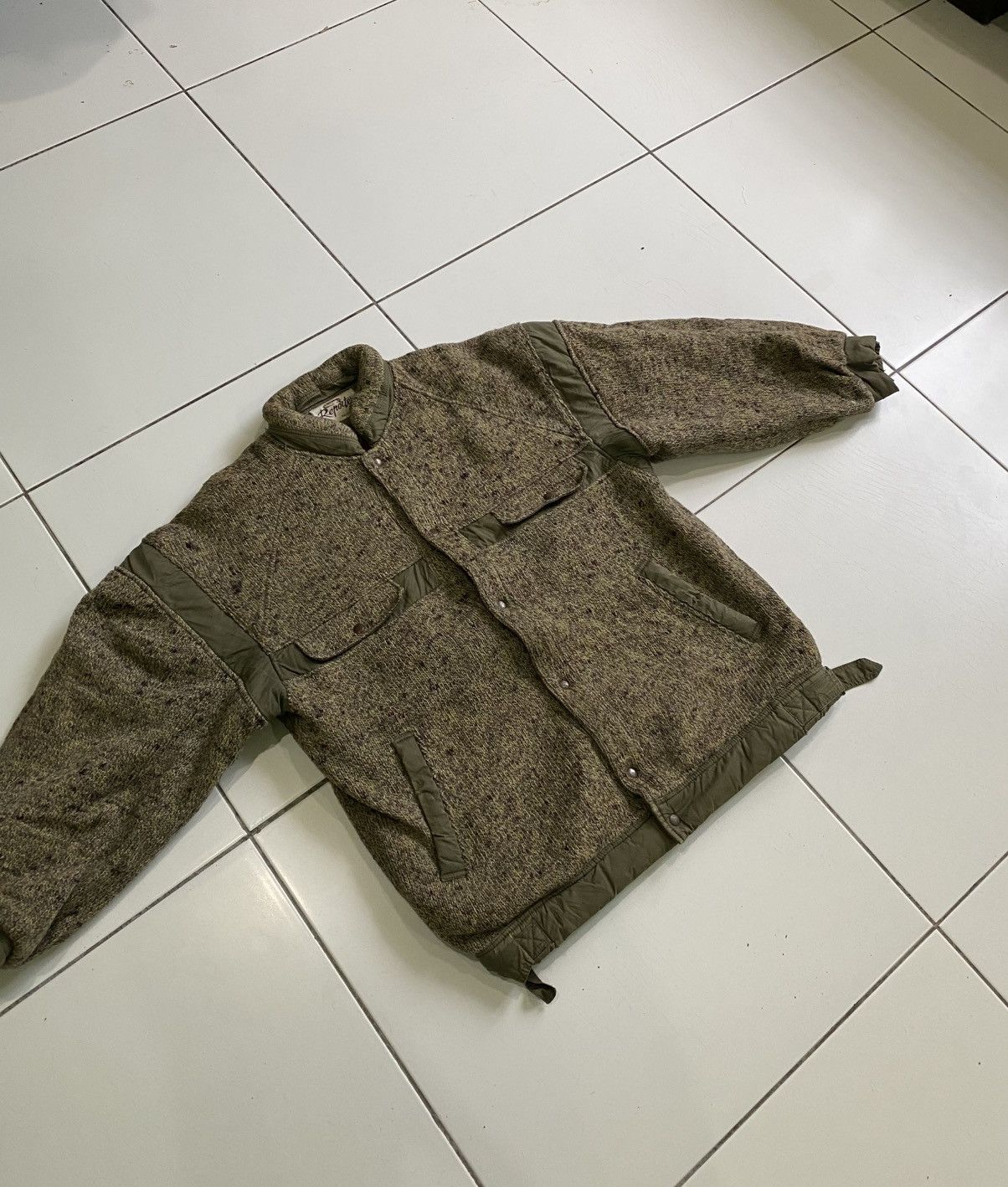 Designer Vintage 80s Reporter Knits Button Down Bomber Jacket Size US S / EU 44-46 / 1 - 1 Thumbnail