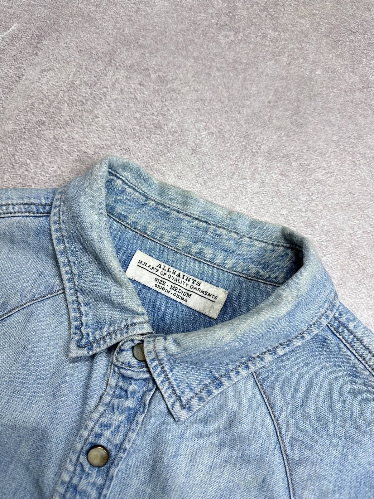 Allsaints Allsaints Cannon Ls Shirt Denim M Size US M / EU 48-50 / 2 - 4 Thumbnail