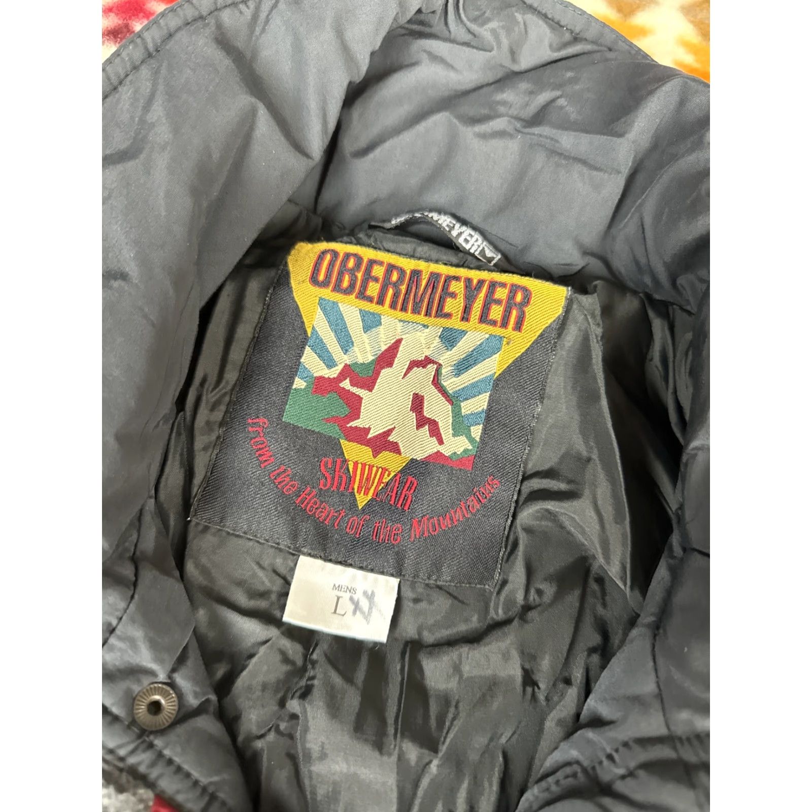 Obermeyer VINTAGE Obermeyer Ski Jacket Mens Long Sz L Black Maroon Parka Skiing Long Jacket Mens Black Maroon Size US L / EU 52-54 / 3 - 4 Thumbnail