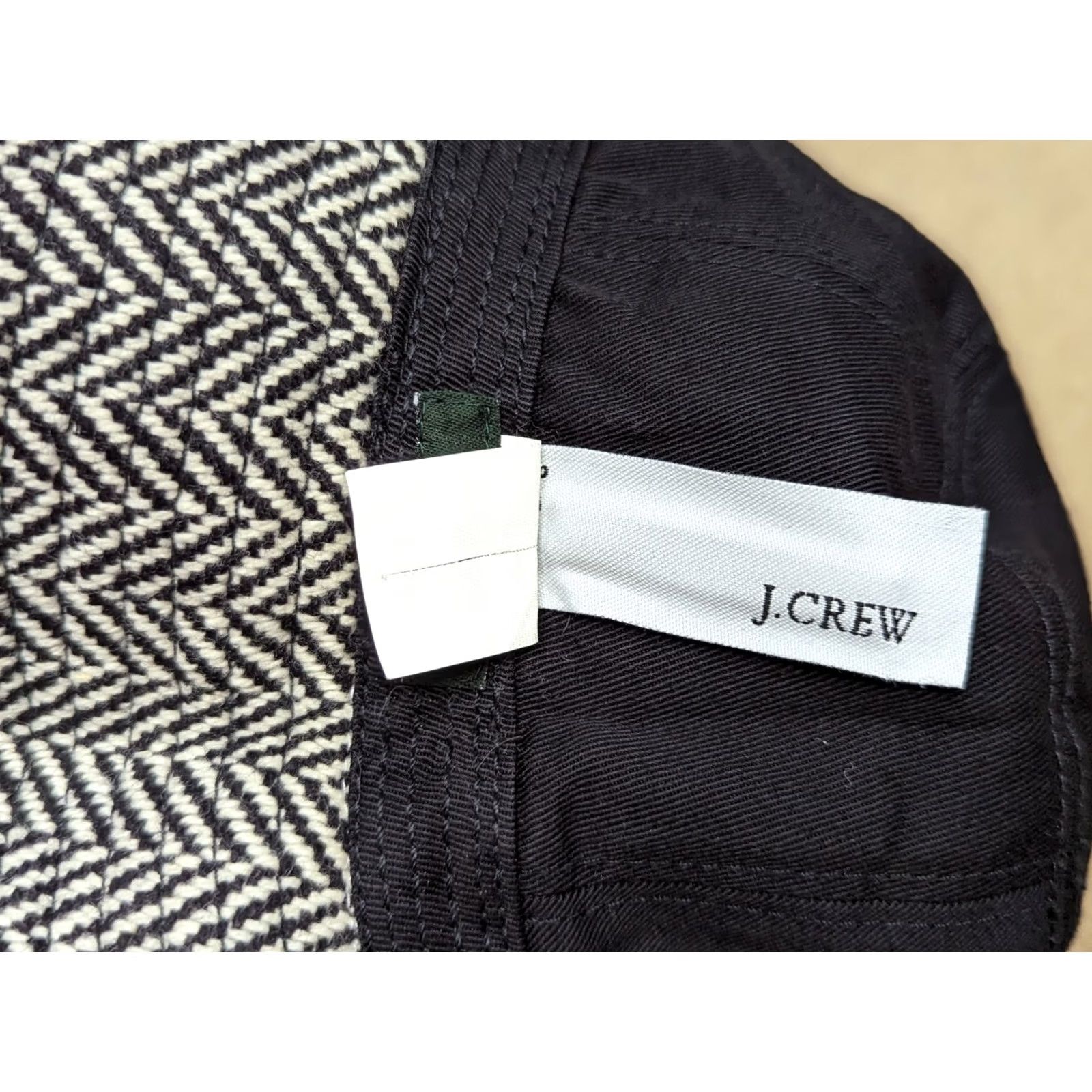 J.Crew J.Crew Womens Herringbone Tweed Bucket Hat Cloche Size S-M Multicolor Black White Ladies Size ONE SIZE - 5 Thumbnail