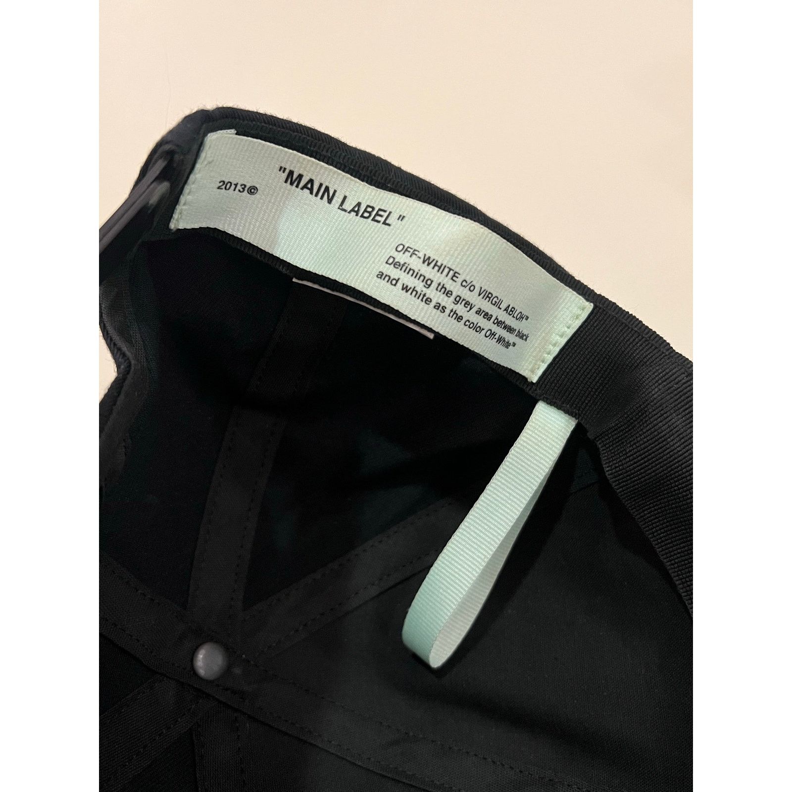 Off-White × Virgil Abloh OFF-White Diag Baseball Cap Black One Size Size ONE SIZE - 4 Thumbnail