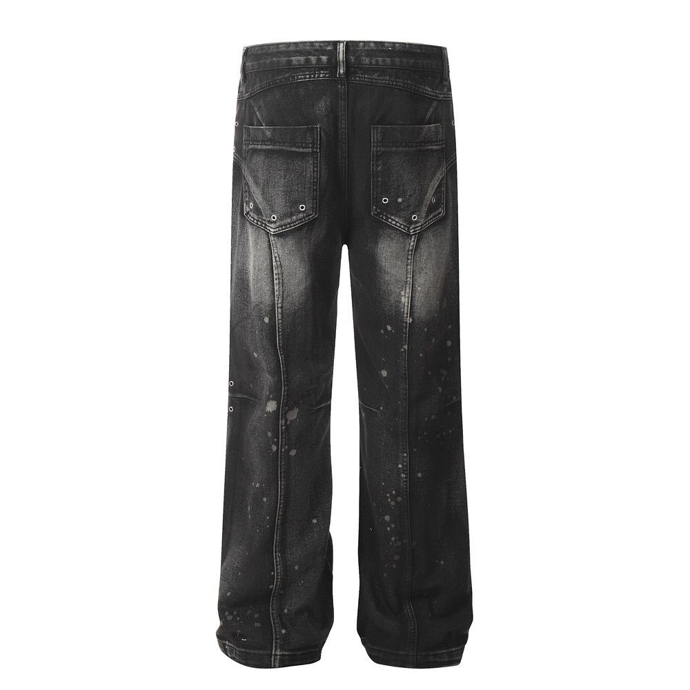 Other Splash Ink Spliced Washed Distressed Jeans Size US 32 / EU 48 - 2 Thumbnail