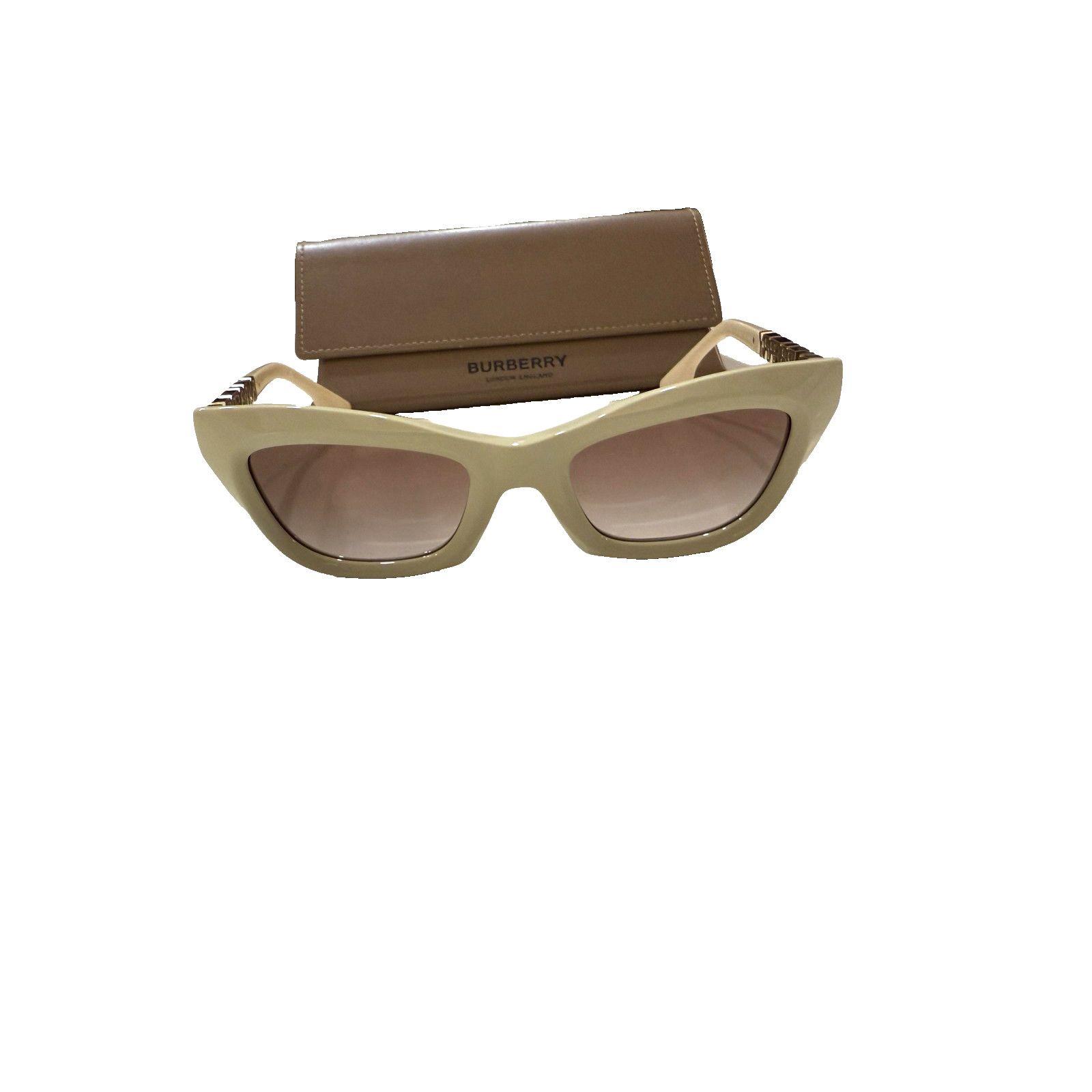 Burberry Burberry Sunglasses Womens 51mm Beige Cat Eye Italy NEW Size ONE SIZE - 2 Thumbnail