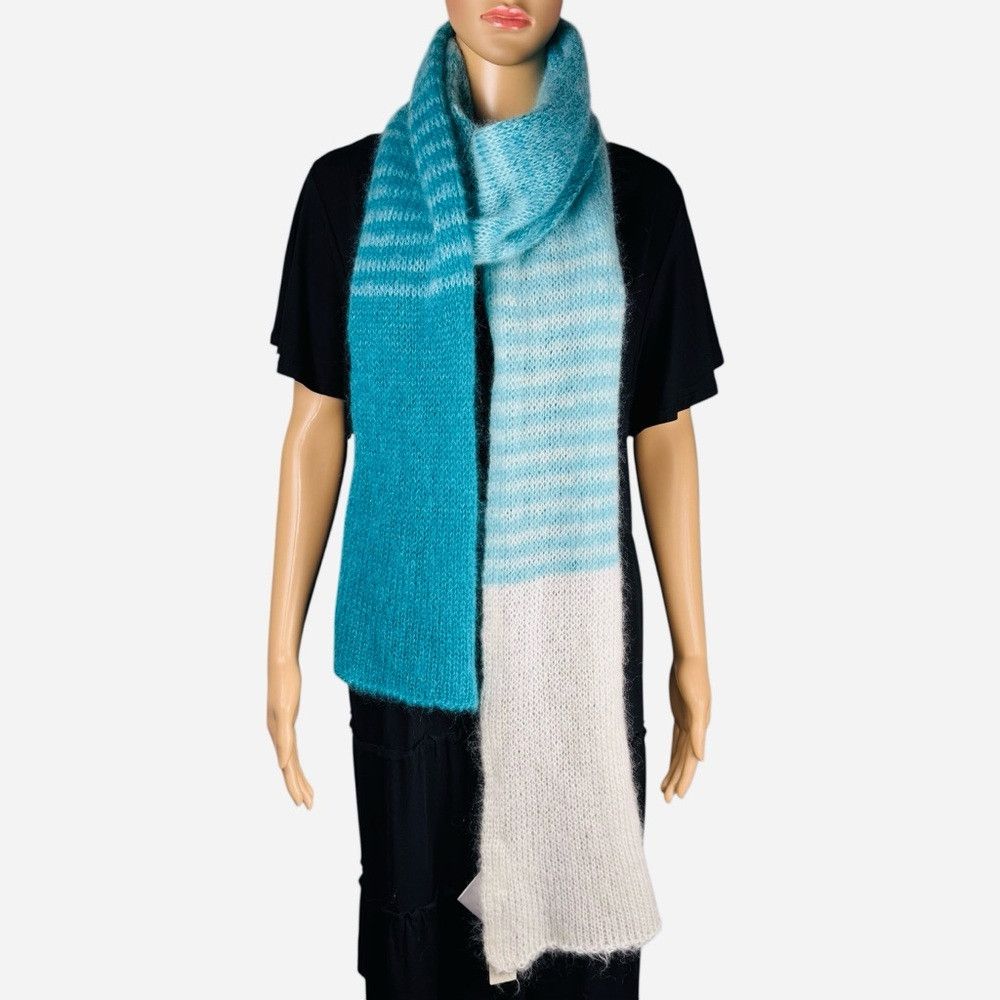 Anthropologie NWT New Anthropologie Wool Lightweight Stripe Scarf Made In Size ONE SIZE - 2 Thumbnail