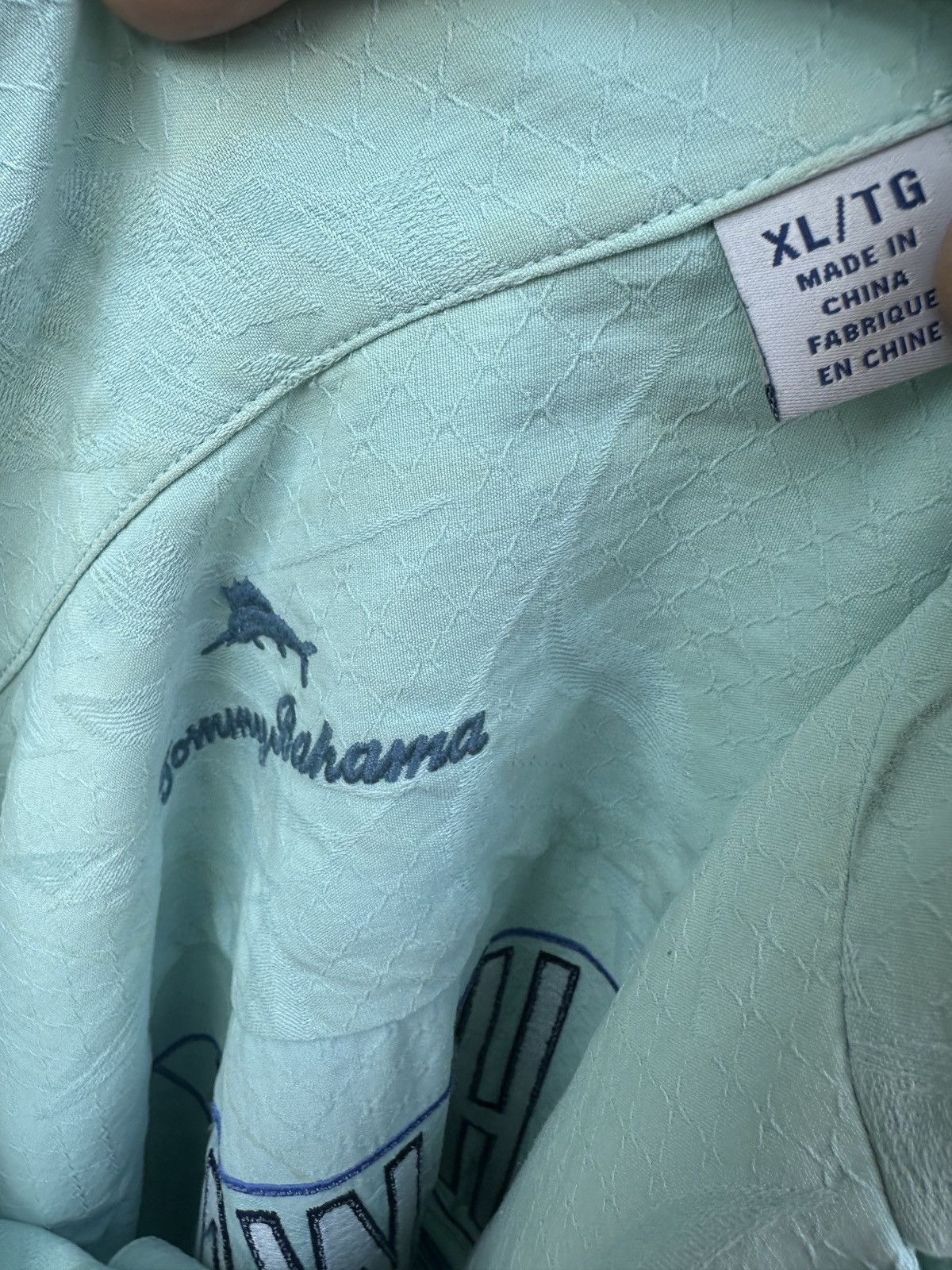 Tommy Bahama PreOwned Tommy Bahama Mint Green Hawaiian Print Men's XL Size US XL / EU 56 / 4 - 4 Thumbnail
