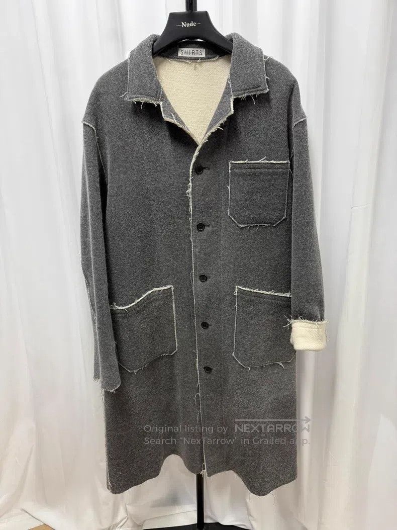 Yohji Yamamoto YOHJI YAMAMOTO Distressed tweed overcoat Size US L / EU 52-54 / 3 - 1 Thumbnail