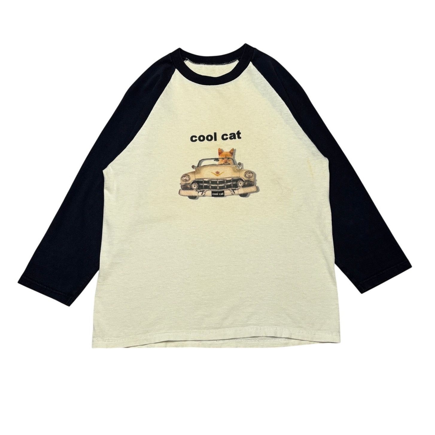 Vintage Vintage Cool Cat Raglan Sleeve Baseball T Shirt 18.5x24 Size US XS / EU 42 / 0 - 1 Thumbnail