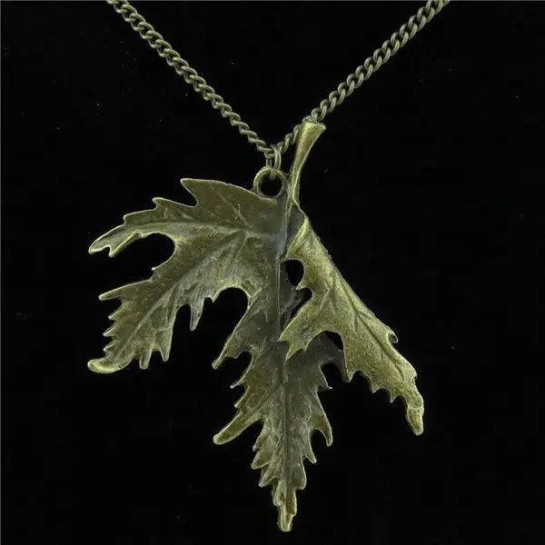 Jewelry × Vintage Plant Folding Maple Pendant Necklaces Size ONE SIZE - 2 Thumbnail