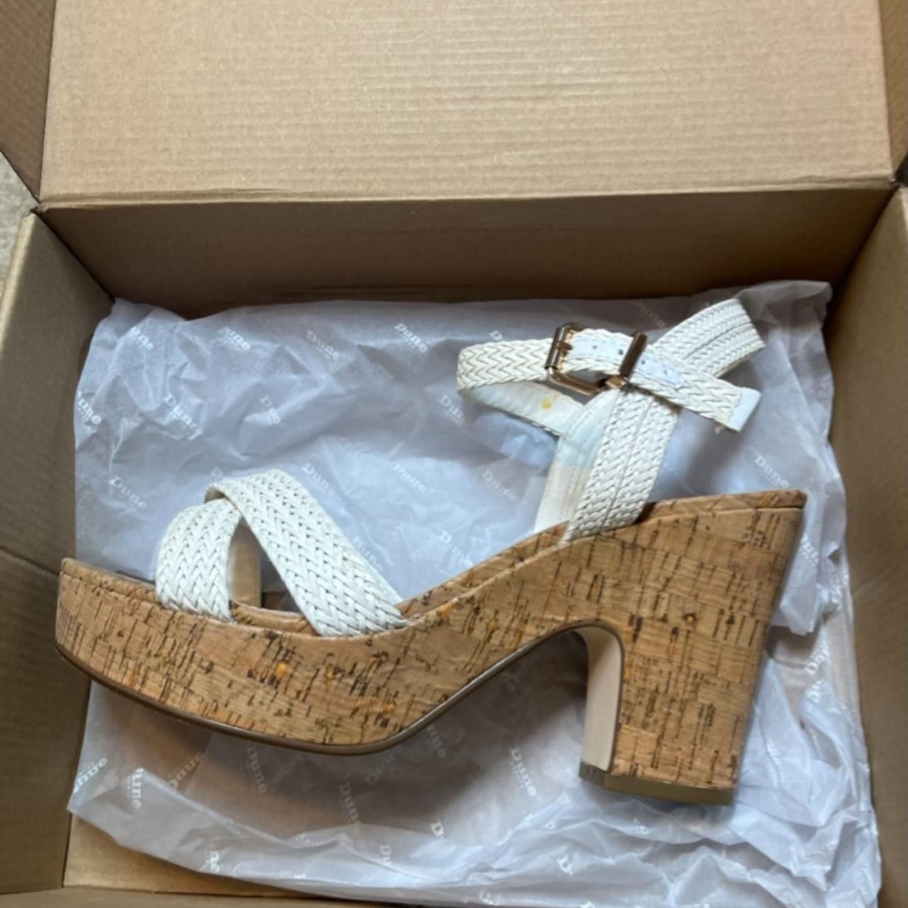 Dune London Dune White Jillys Sandals Size US 8 / IT 38 - 4 Thumbnail