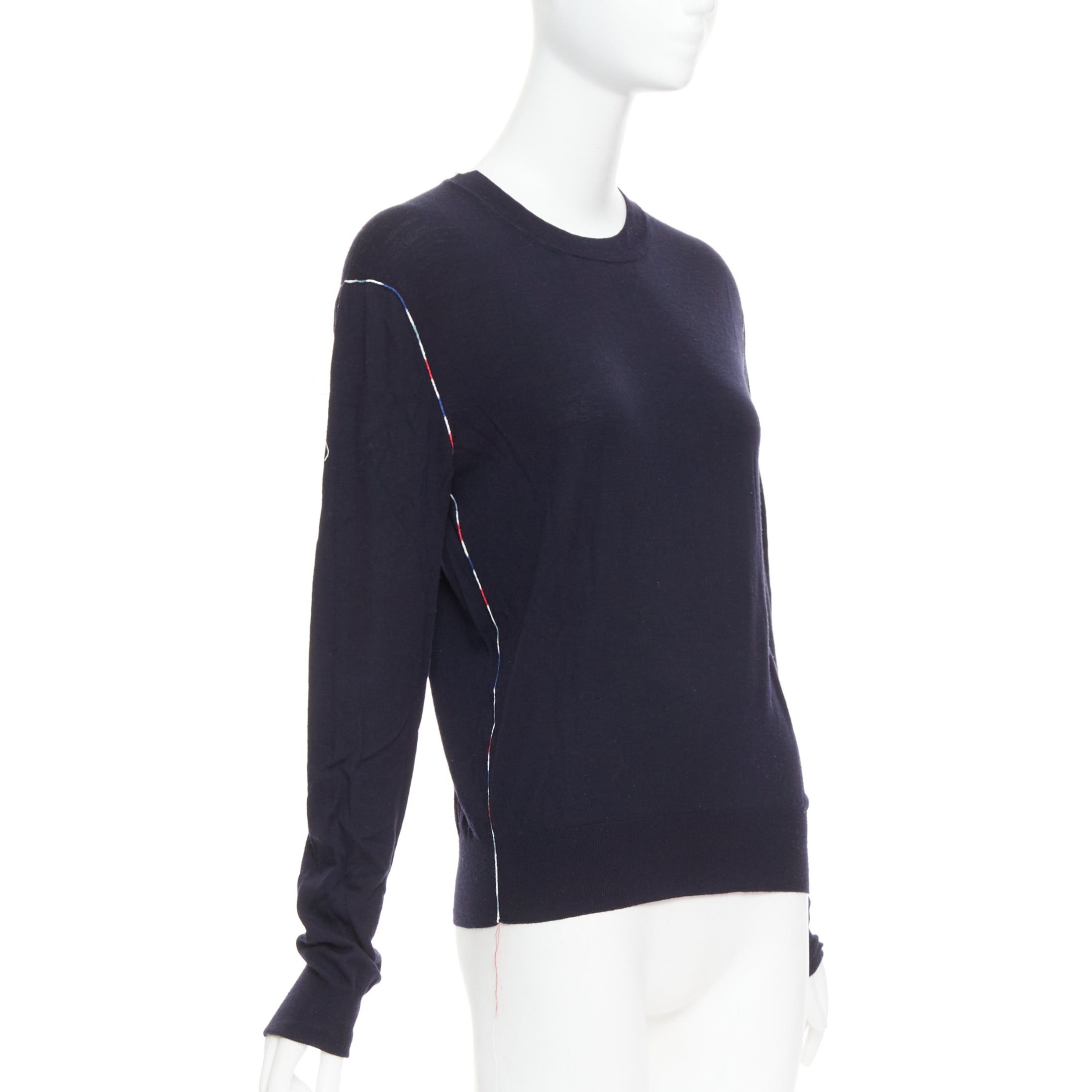 OLD CELINE Phoebe Philo navy multicolor yarns anagram logo sweater