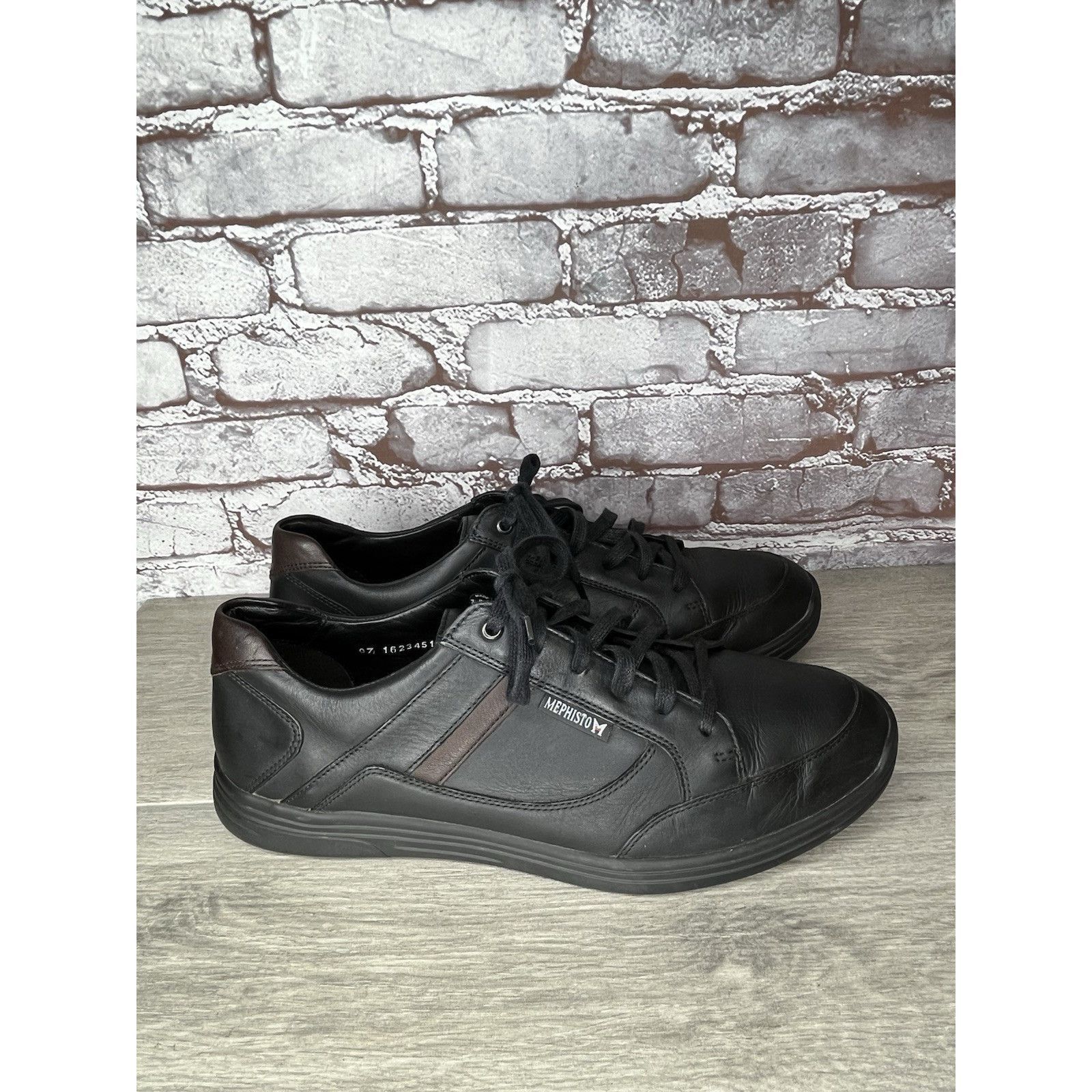 Mephisto MEPHISTO Frank GoWing Black Leather Lace Up Sneakers Shoes M Size US 11.5 / EU 44-45 - 16 Thumbnail