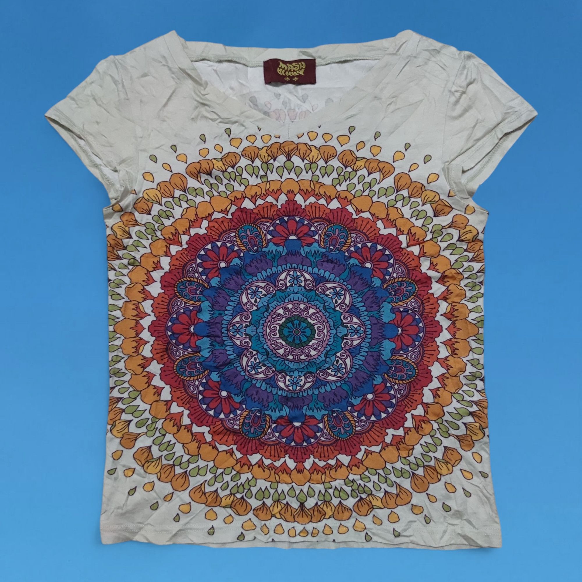 Japanese Brand Japanese Brand Mash Mania Psychedelic Art T Shirt Size S / US 4 / IT 40 - 1 Thumbnail