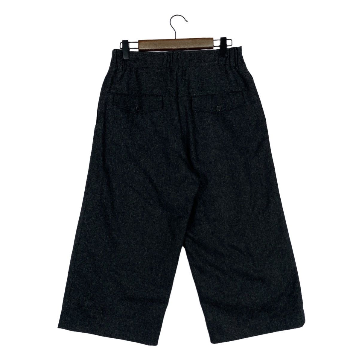 Issey Miyake Plantation Issey Miyake Wool Blend Wide Leg Cropped Pants Size 28" / US 6 / IT 42 - 2 Thumbnail