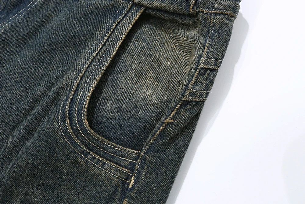 Japanese Brand × Jean × Vintage Painted Circle Striped Straight Flare Jeans Size US 32 / EU 48 - 8 Thumbnail