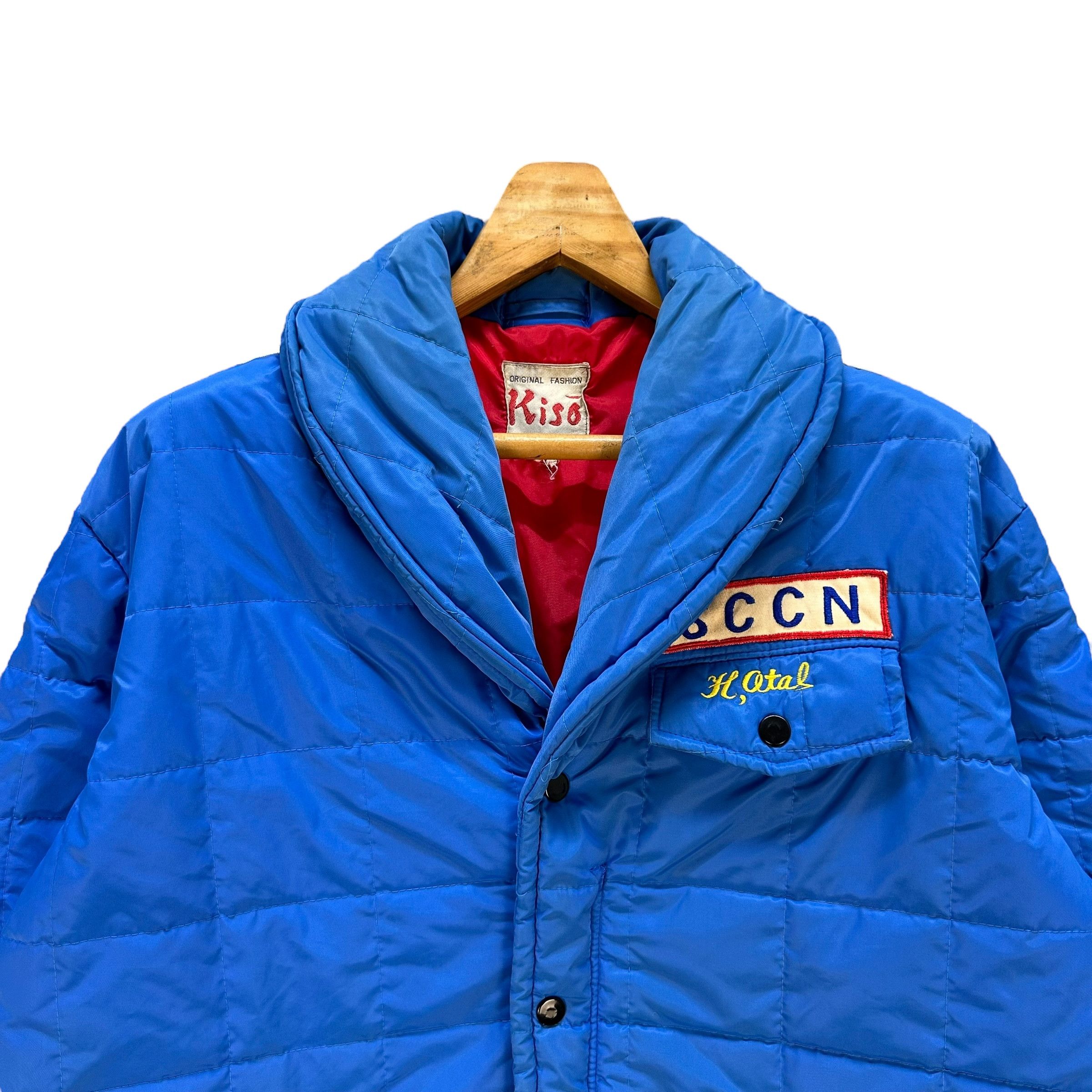 Japanese Brand Vintage 80's Blue Puffer Jacket TEAM SCCN Big Logo #A75-1801 Size US L / EU 52-54 / 3 - 6 Thumbnail