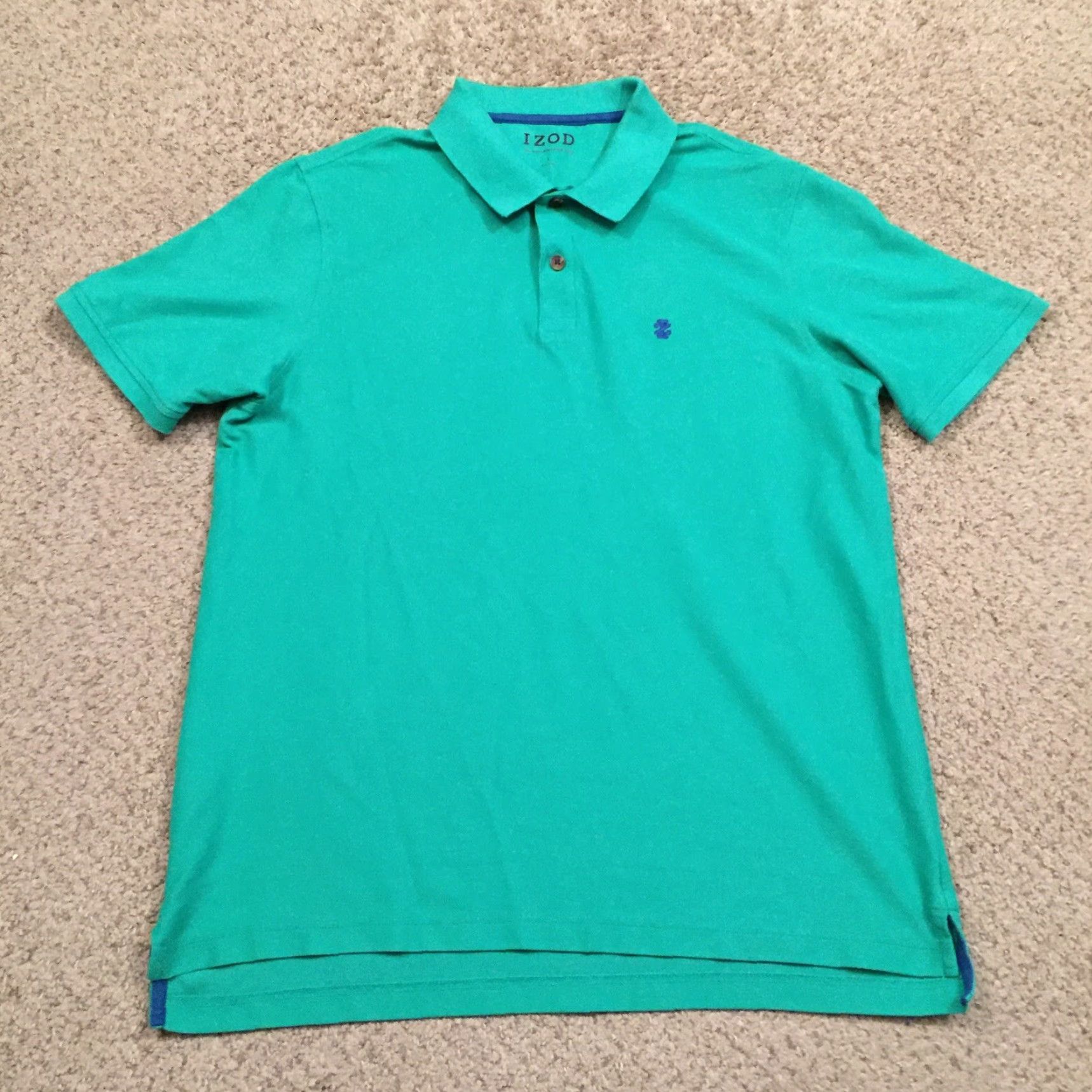 Izod Izod Polo Shirt Mens L Green Knit Short Sleeve Polo Men Size L Green Knit Solid Polo Shirt Mens Green IZOD Short Sleeve Polo shirt Size US L / EU 52-54 / 3 - 2 Thumbnail