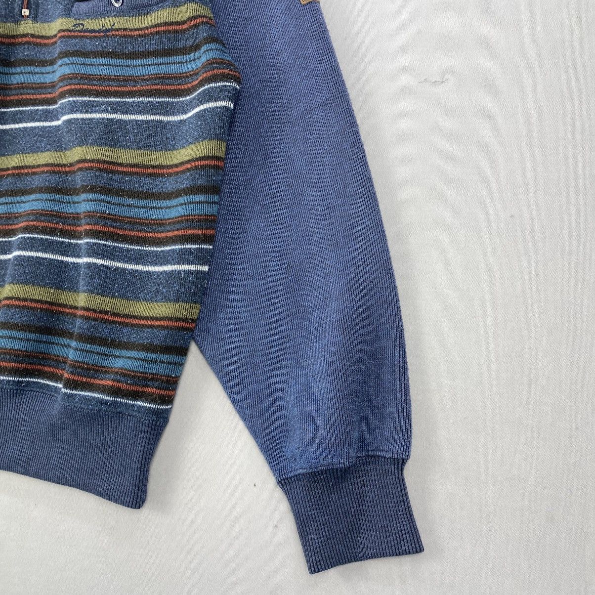 Japanese Brand Vintage Dandyl Striped Half-Zip Knit Sweater Pullover Size US M / EU 48-50 / 2 - 3 Thumbnail