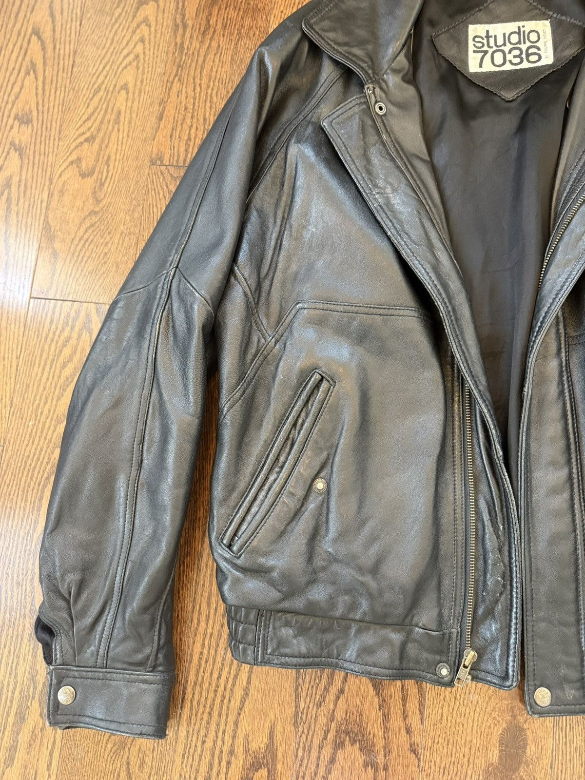 Other Black Vintage Leather Jacket Size US M / EU 48-50 / 2 - 2 Thumbnail