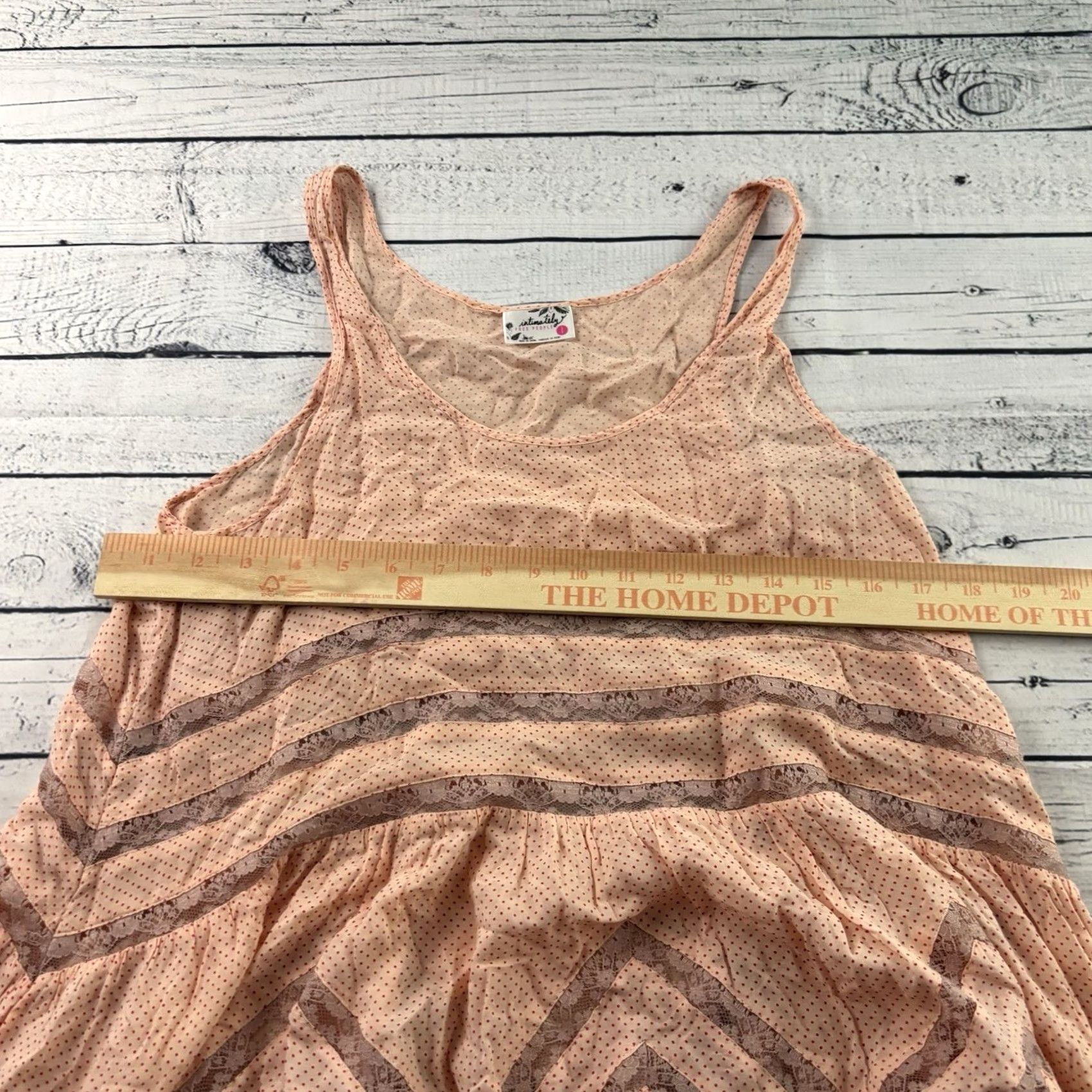Free People Free People Intimately Sleeveless Flowy Lace Accent Top Women's S Peach Orange Lace Shirt Womens Small Size S / US 4 / IT 40 - 4 Thumbnail