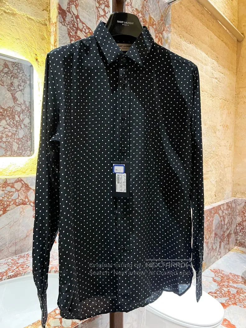 Saint Laurent Paris size 38 Black Long Sleeve Shirt with S