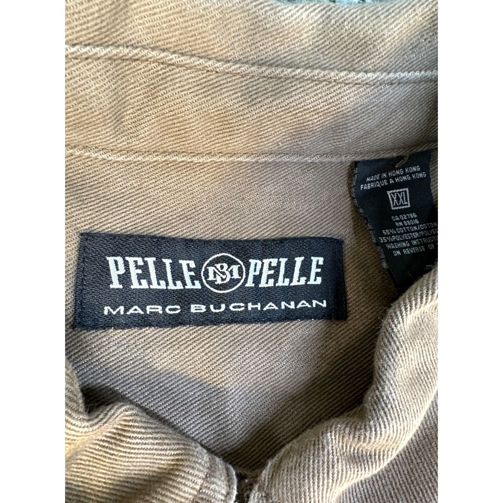 Pelle Pelle Pelle Pelle Marc Buchanan Brown Canvas Jacket XXL Vintage Workwear Bomber Jacket Mens Size US XXL / EU 58 / 5 - 2 Thumbnail