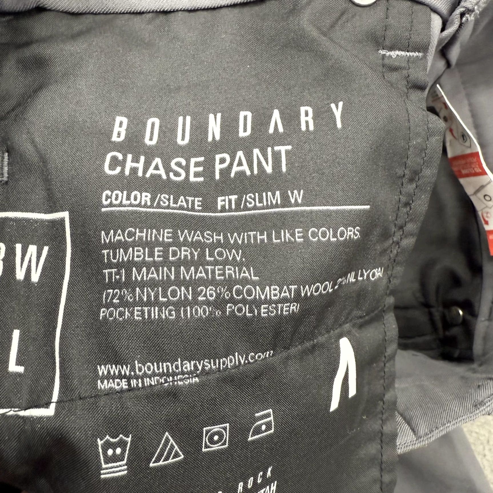 Vintage Boundary Chase Pant Slim Fit Mens 28x28 Gray Slate Travel Pants Nylon Wool Polyester Spandex With Pockets Logo Front Zip Fly Flat Front Tapered Leg Size US 28 / EU 44 - 6 Thumbnail