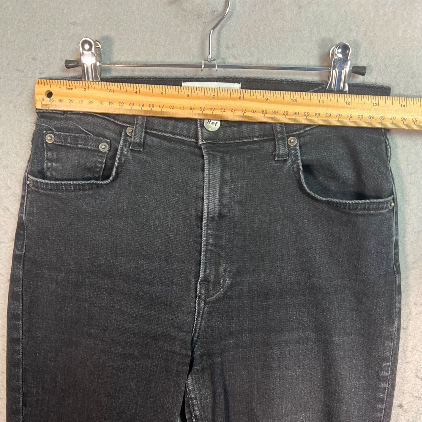 Reformation Reformation Womens High Rise Skinny Jeans Size 28 Faded Black Destroyed Denim Size 28" / US 6 / IT 42 - 7 Thumbnail