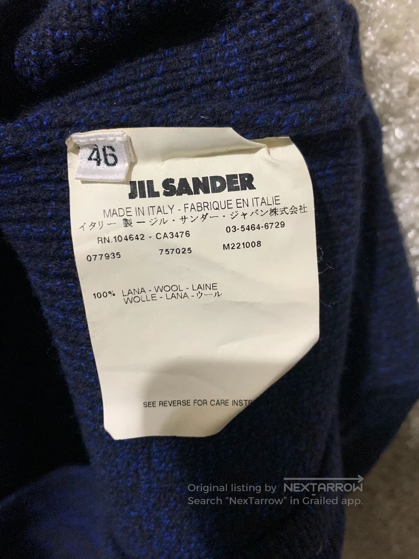 Jil Sander Jil Sander Men's Thick Sweater. Size US S / EU 44-46 / 1 - 5 Thumbnail