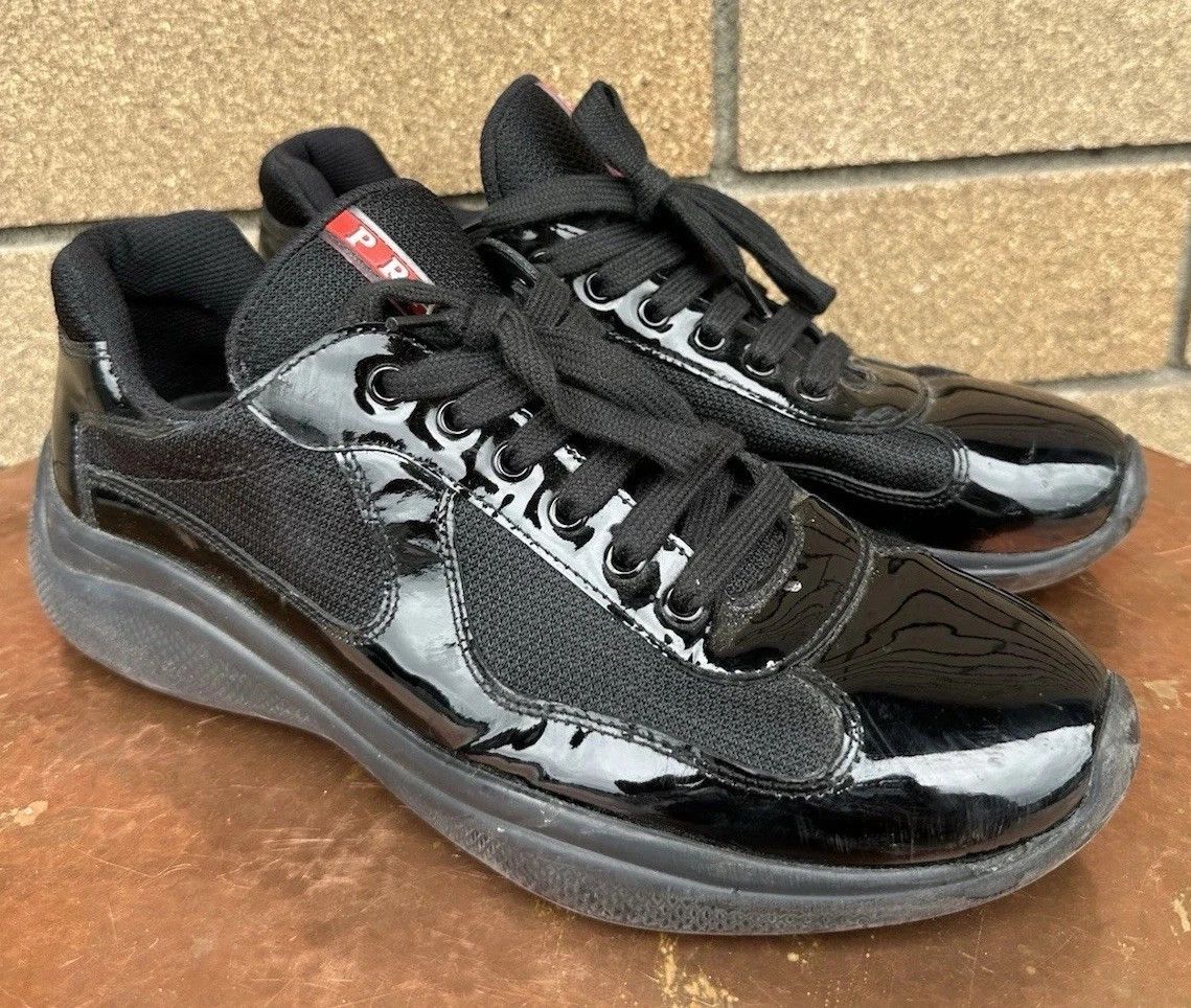 Prada Prada America's Cup Sneakers Red Black Patent 9 Low Size US 9 / EU 42 - 1 Thumbnail