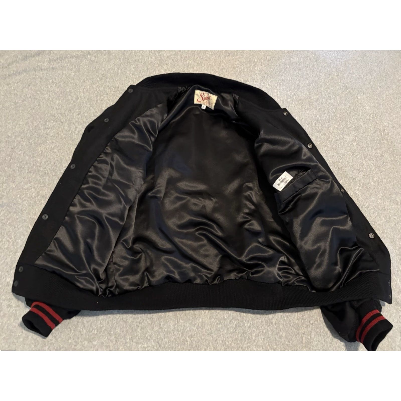 Vintage Sichel Wool Jacket Bomber Jacket Men Black L Luci Cartoon Disenchantment TV Show Rare 90s/2000s Size US L / EU 52-54 / 3 - 4 Thumbnail