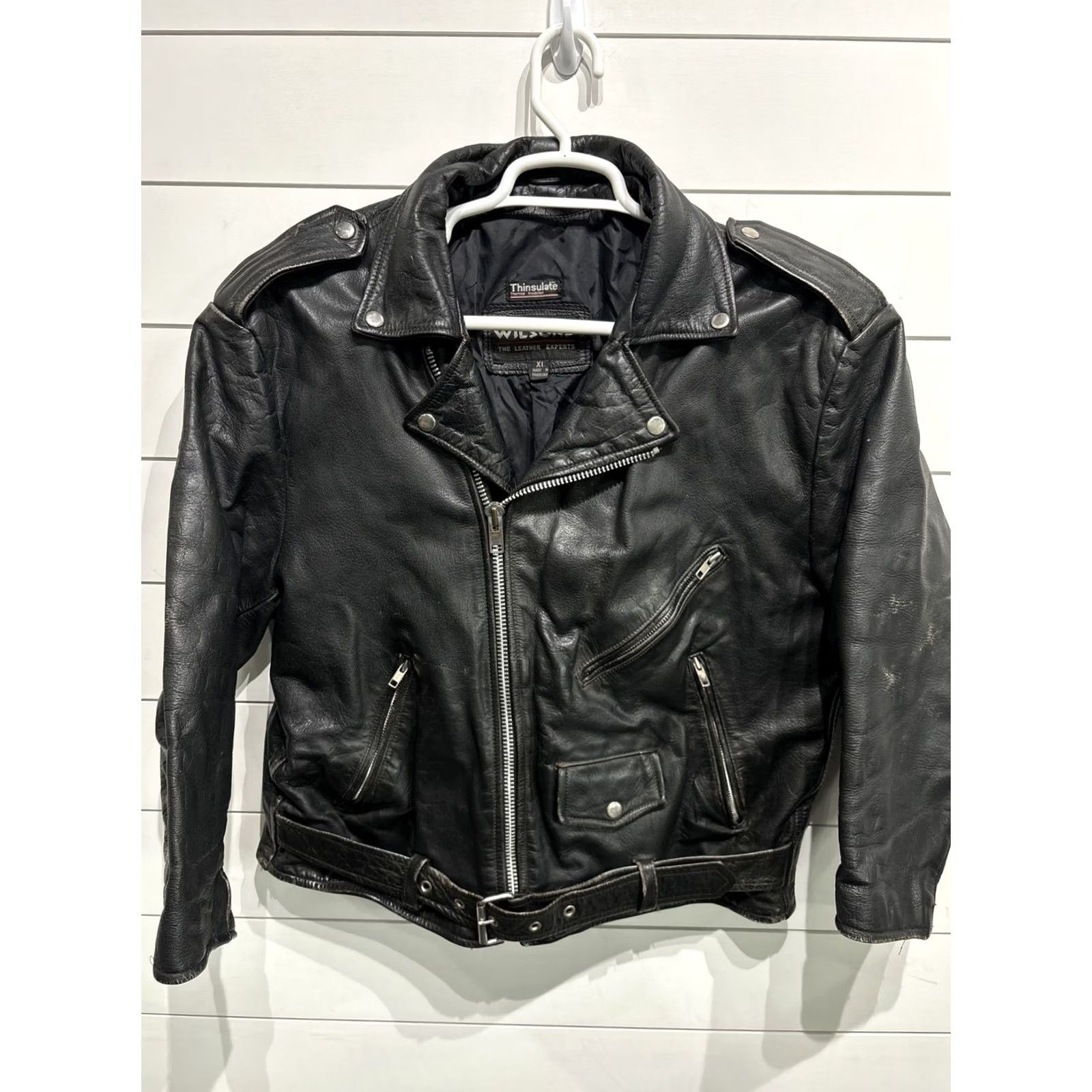 Vintage VINTAGE Wilsons Leather Open Road Full Zip Leather Motorcycle Coat Mens XL Black Casual, Travel, Workwear Size US XL / EU 56 / 4 - 2 Thumbnail