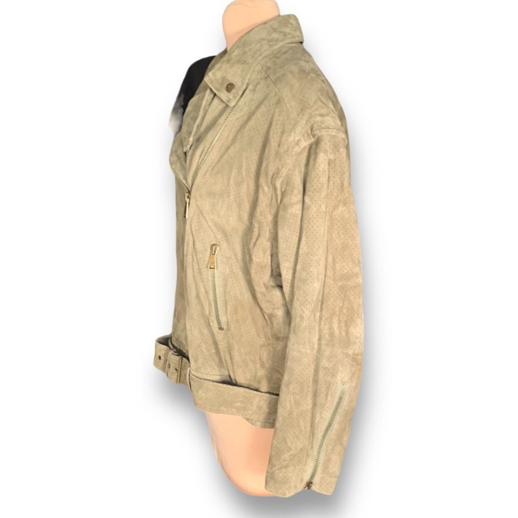 Ted Baker Ted Baker Louiey Convertible Perforated Suede Biker Moto Jac Size XL / US 12-14 / IT 48-50 - 5 Thumbnail