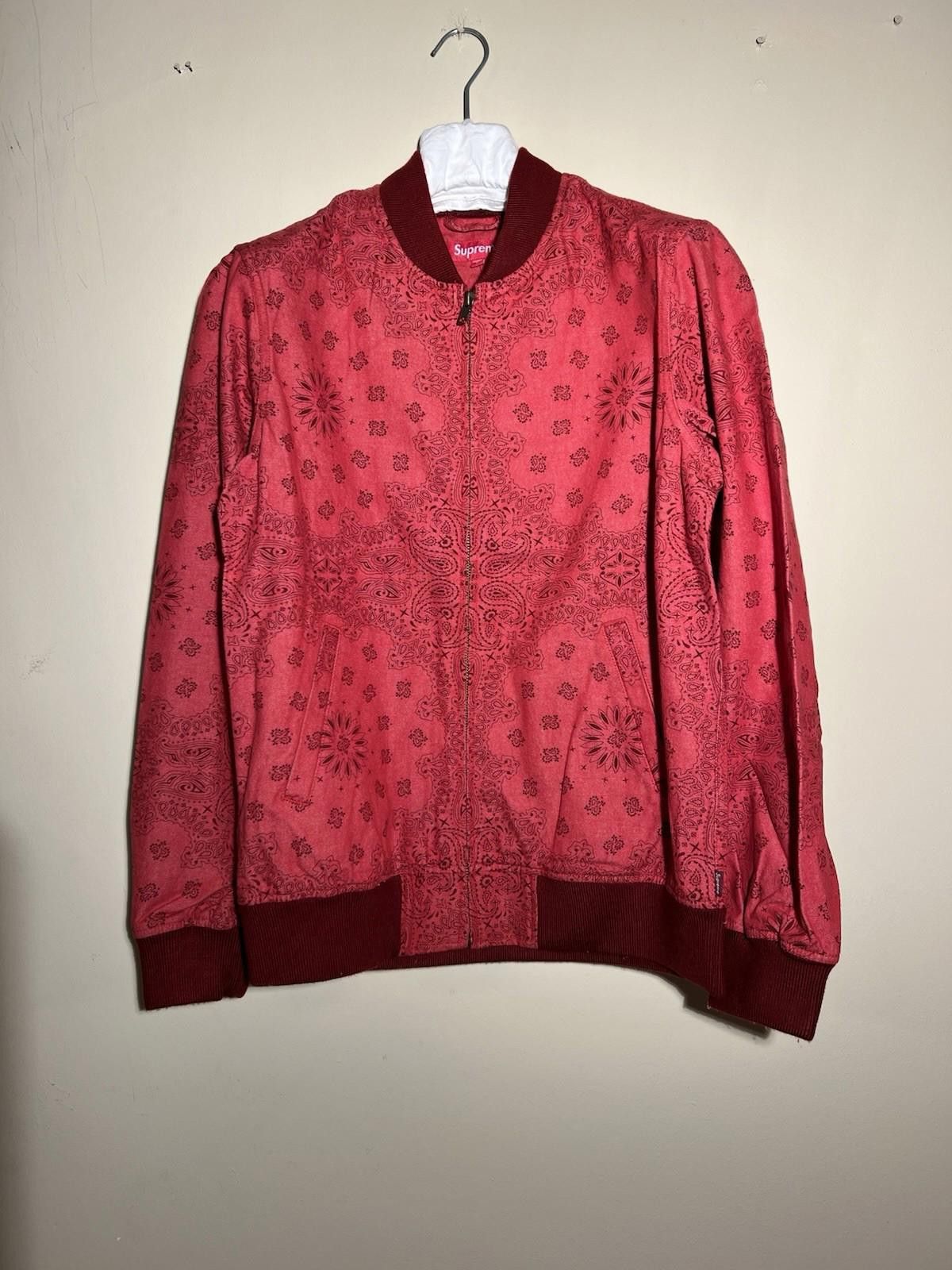 Supreme SS13 SUPREME Denim Campus Jacket Bandana Red Size L Size US L / EU 52-54 / 3 - 2 Thumbnail