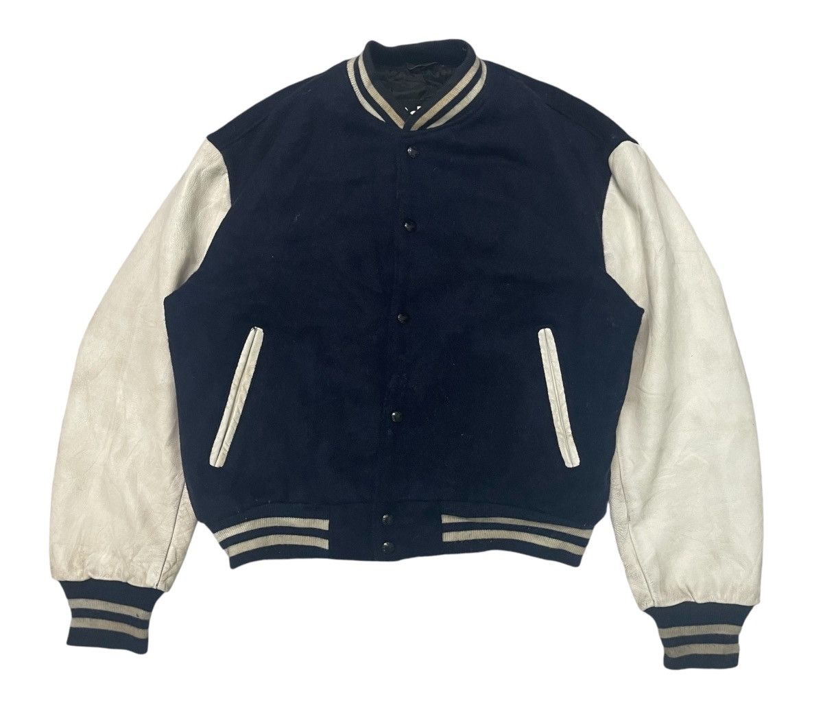 Schott 90s SCHOTT N.Y.C VARSITY JACKET SPELL OUT ON BACK RARE Size US L / EU 52-54 / 3 - 2 Thumbnail