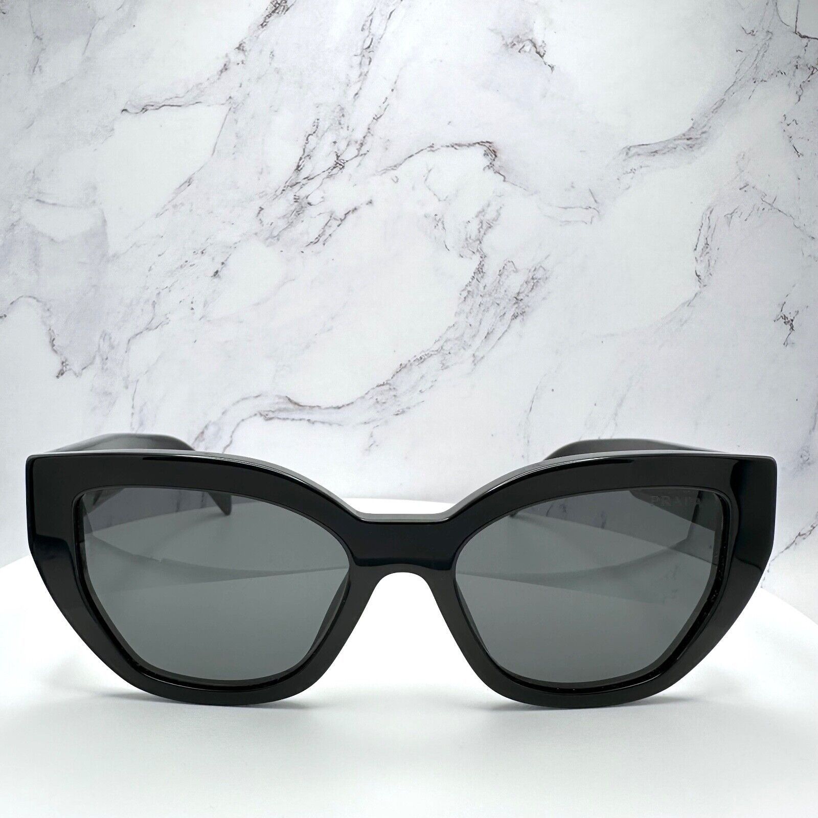 Prada New Prada Sunglasses Black Butterfly Cat Eye Spelled Logo Size ONE SIZE - 3 Thumbnail