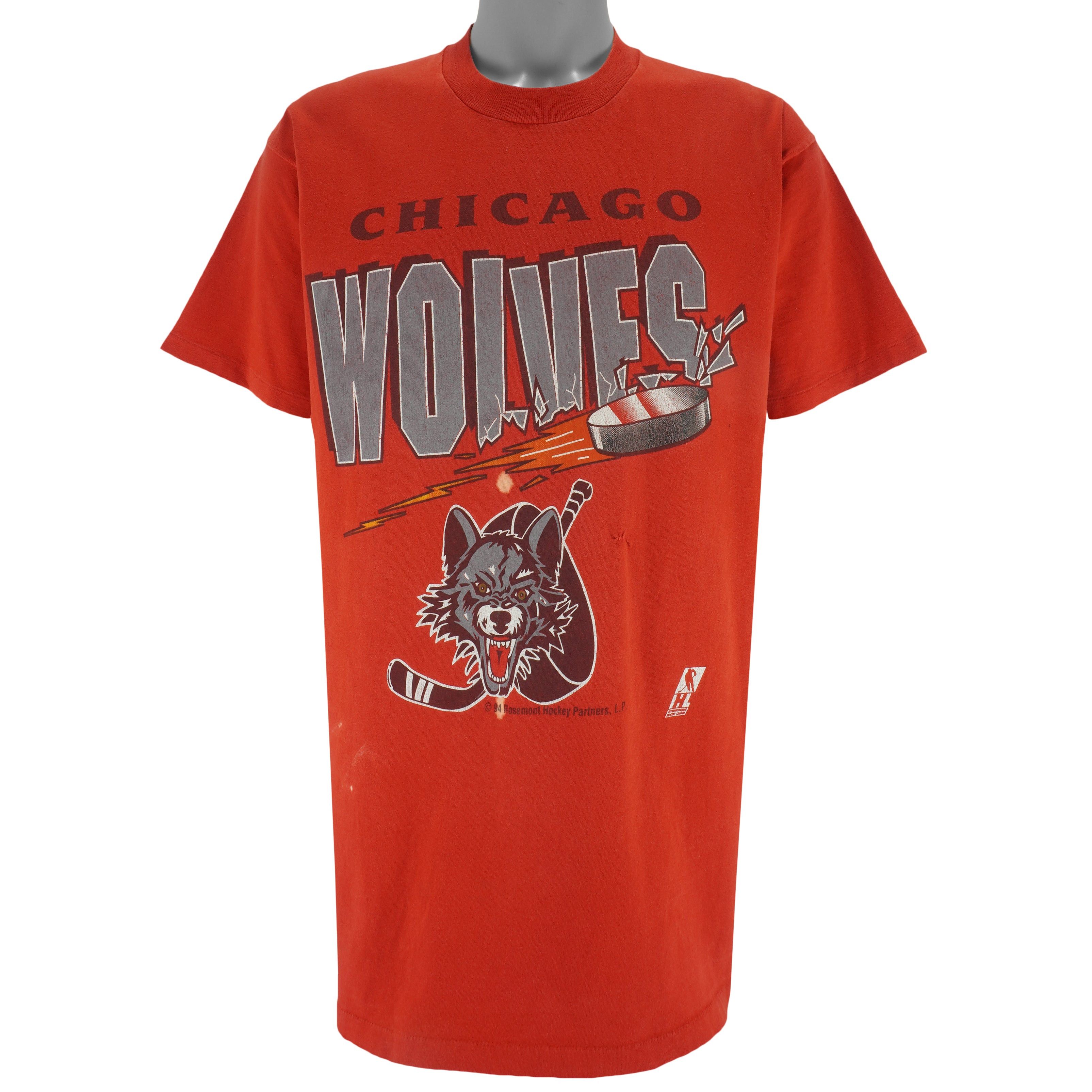 Vintage (Artex) - Chicago Wolves Single Stitch T-Shirt 1994 Size US XL / EU 56 / 4 - 1 Thumbnail
